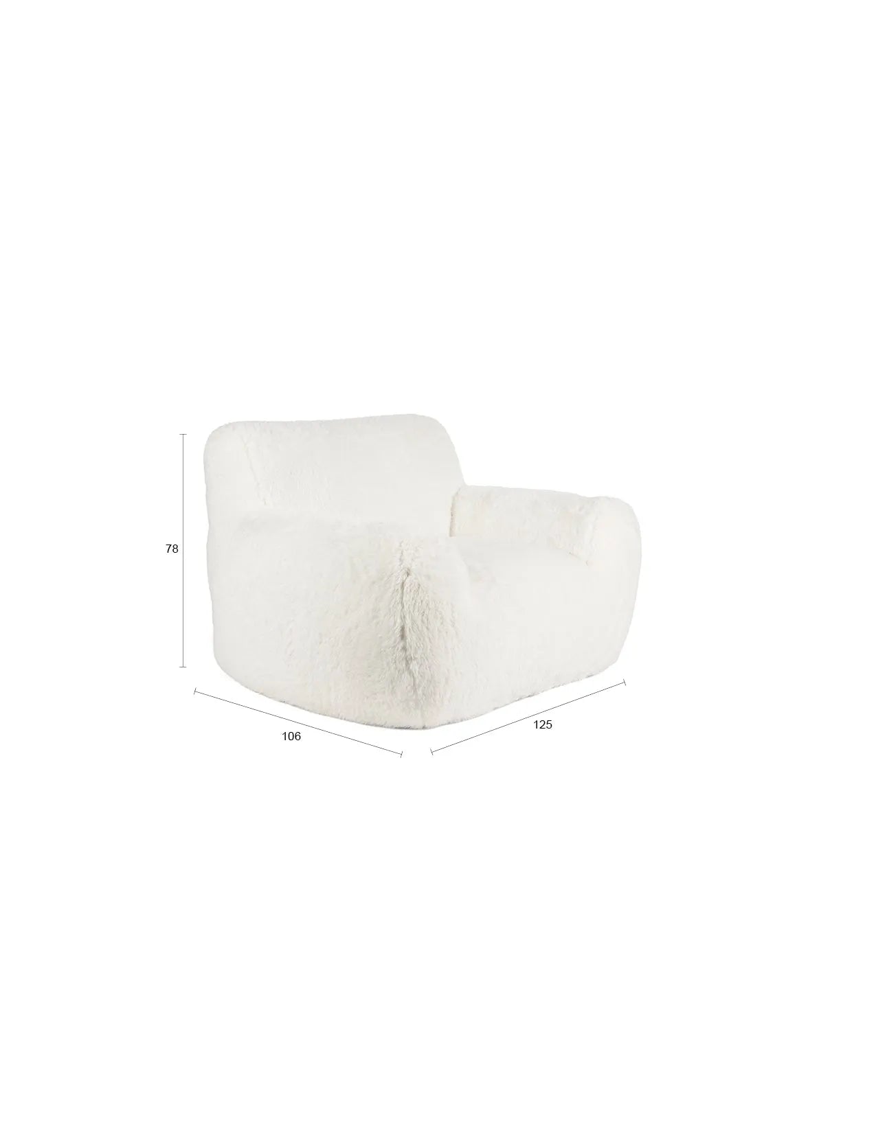 Lounge Stuhl Cuddle the Yeti in Offwhite präsentiert im Onlineshop von KAQTU Design AG. Sessel ist von Bold Monkey