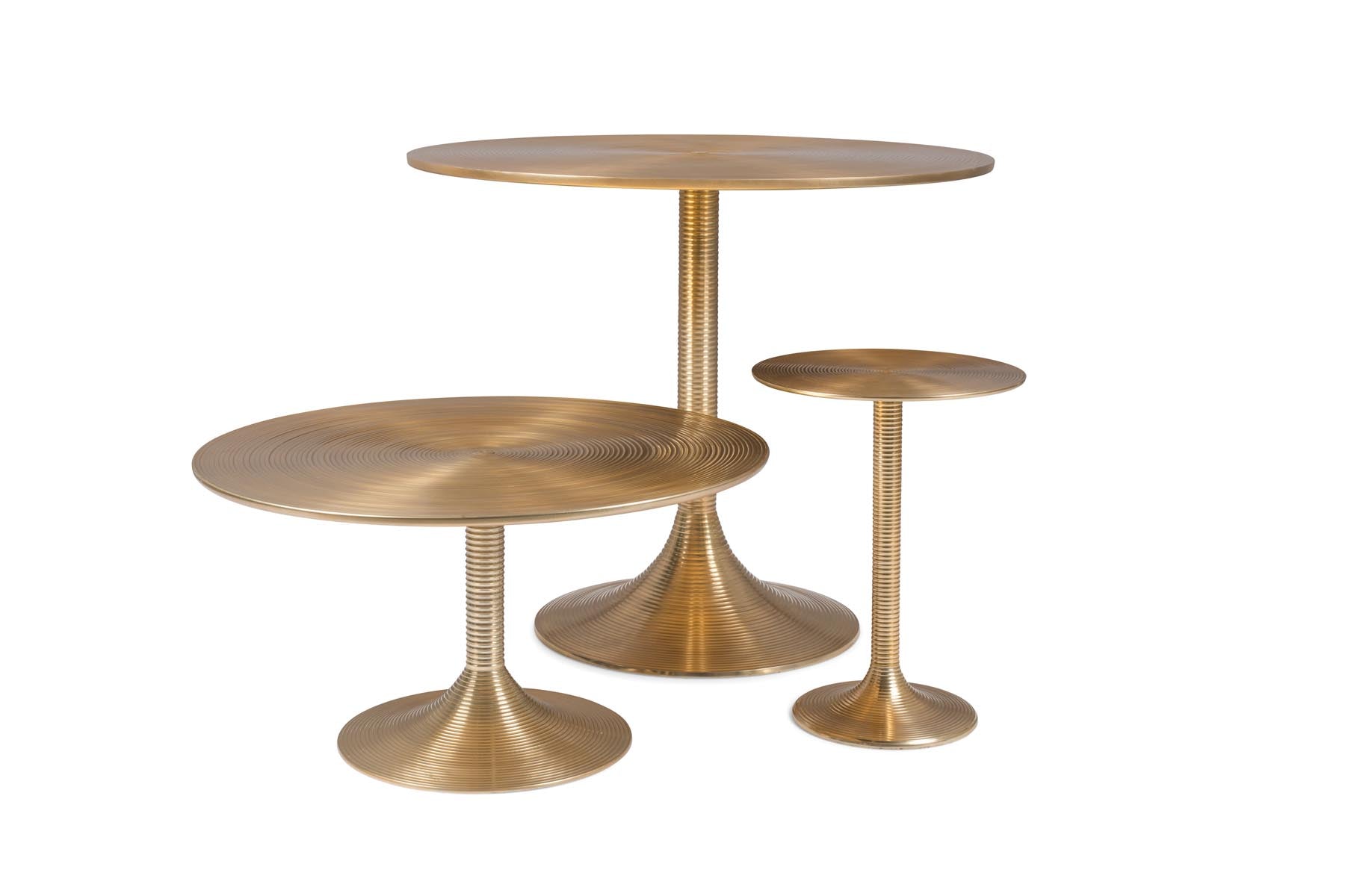 HYPNOTISING ROUND Beistelltisch in Gold präsentiert im Onlineshop von KAQTU Design AG. Beistelltisch ist von Bold Monkey