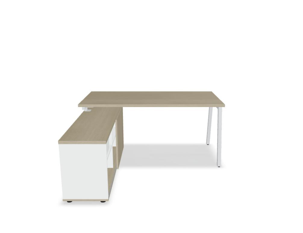 Ogi M BOM20 - Schreibtisch mit Schrank in  präsentiert im Onlineshop von KAQTU Design AG. Schreibtisch ist von Mdd