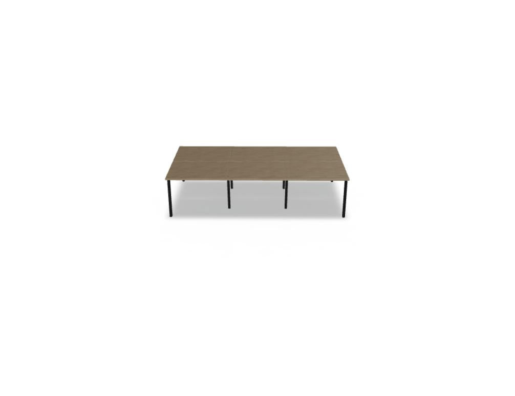 Ogi M Bench BOM48E3 - Doppelschreibtisch in Honigeiche präsentiert im Onlineshop von KAQTU Design AG. Schreibtisch ist von Mdd