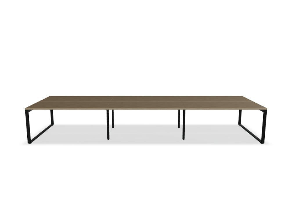 Ogi Q Bench BOQ34E3 - Doppelschreibtisch in Honigeiche präsentiert im Onlineshop von KAQTU Design AG. Schreibtisch ist von Mdd