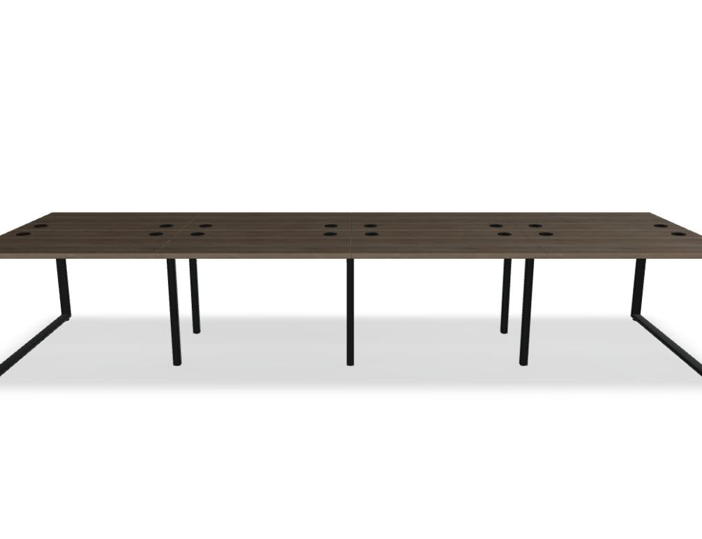 Ogi Q Bench BOQ50E4 - Doppelschreibtisch in Honigeiche präsentiert im Onlineshop von KAQTU Design AG. Schreibtisch ist von Mdd
