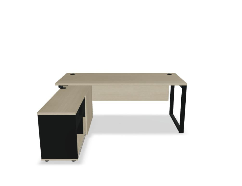 Ogi Q BOQL21 - Schreibtisch mit Schrank in  präsentiert im Onlineshop von KAQTU Design AG. Schreibtisch ist von Mdd