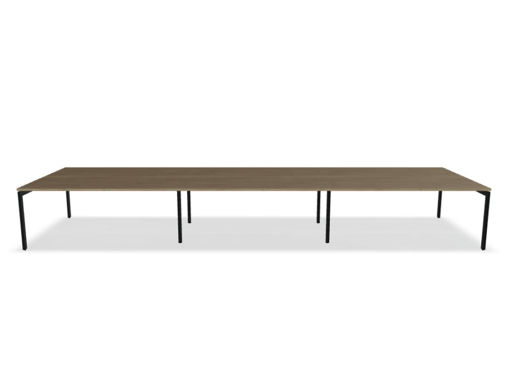 Ogi U Bench BOU35E3 - Doppelschreibtisch in Honigeiche präsentiert im Onlineshop von KAQTU Design AG. Schreibtisch ist von Mdd