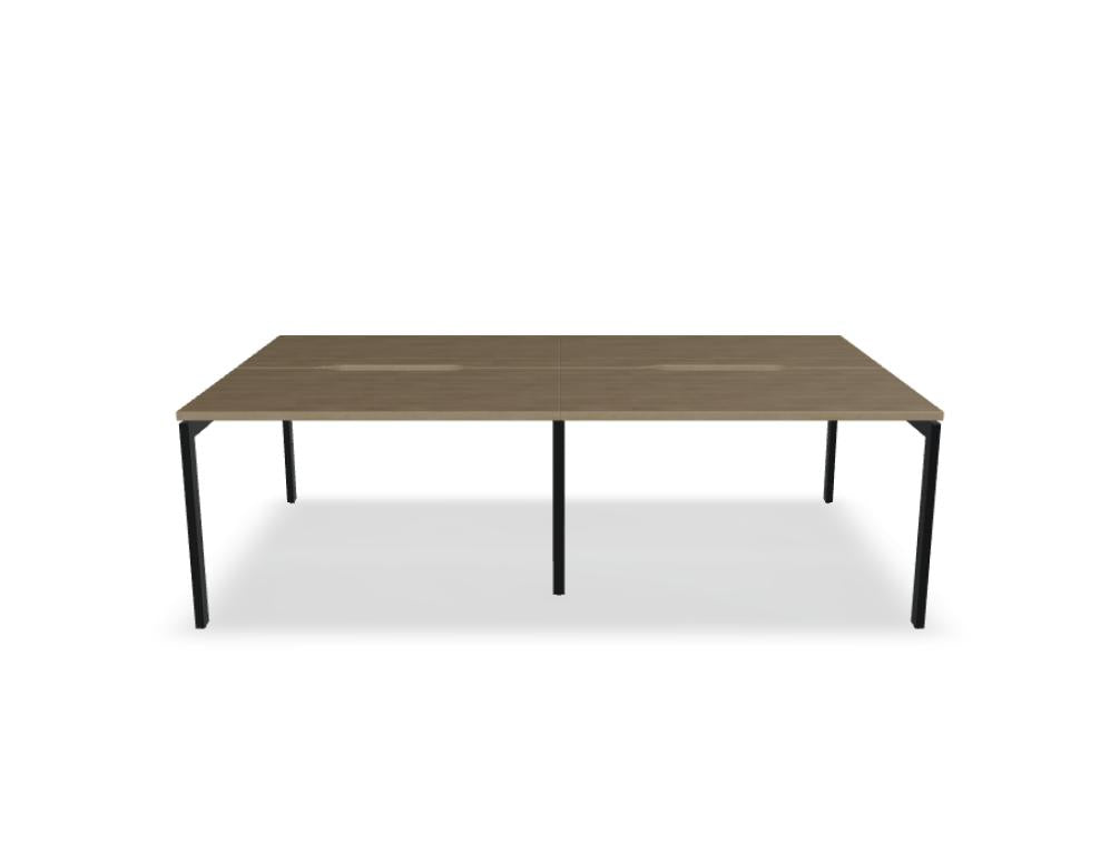 Ogi U Bench BOU42E2 - Doppelschreibtisch in Honigeiche präsentiert im Onlineshop von KAQTU Design AG. Schreibtisch ist von Mdd