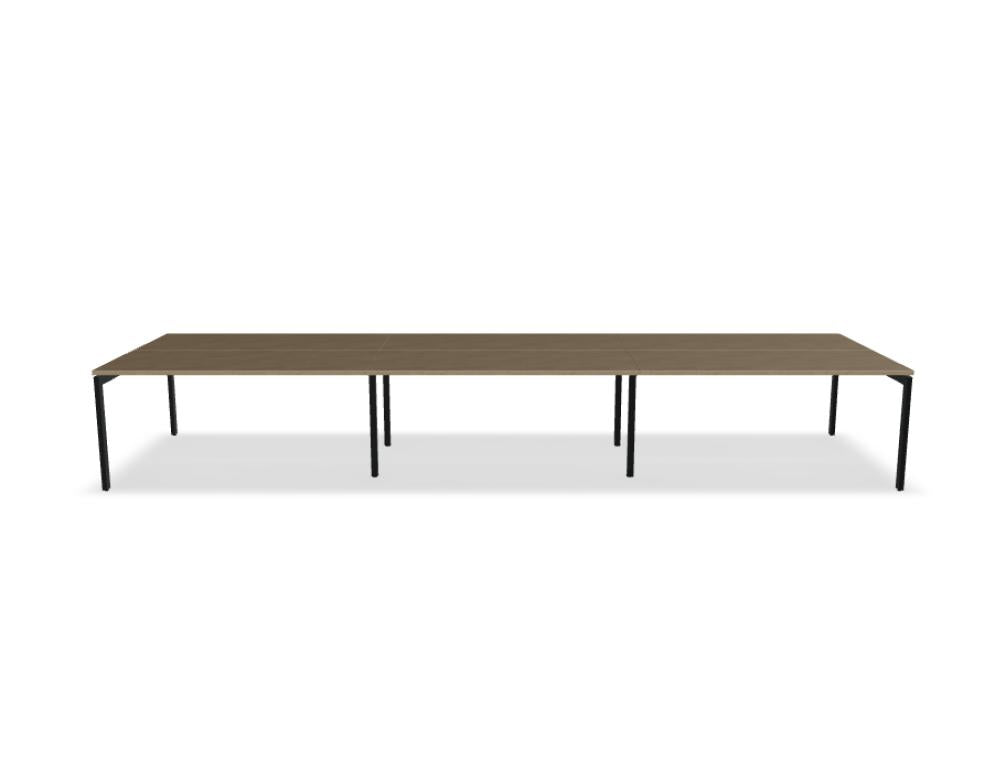 Ogi U Bench BOU46E3 - Doppelschreibtisch in Honigeiche präsentiert im Onlineshop von KAQTU Design AG. Schreibtisch ist von Mdd