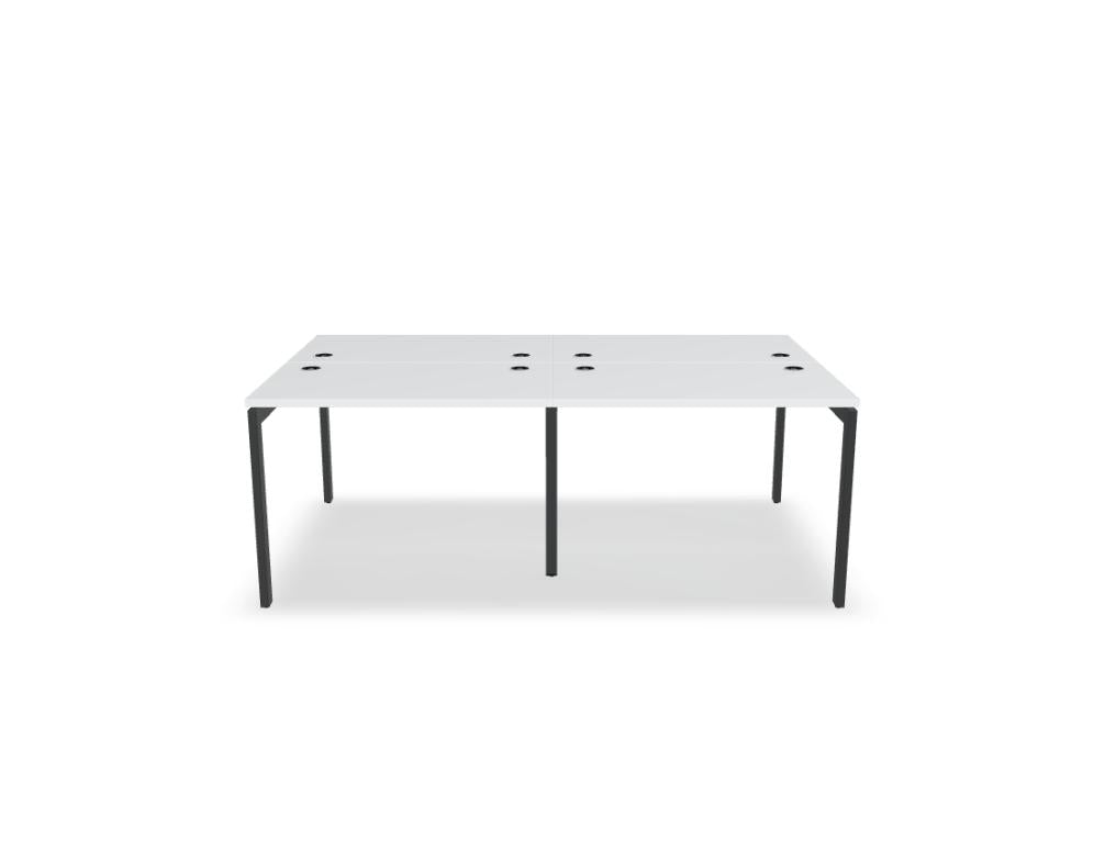 Ogi U Bench BOU50E2 - Doppelschreibtisch in Honigeiche präsentiert im Onlineshop von KAQTU Design AG. Schreibtisch ist von Mdd