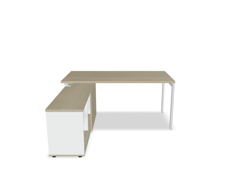 Ogi U BOUL20 - Schreibtisch mit Schrank in  präsentiert im Onlineshop von KAQTU Design AG. Schreibtisch ist von Mdd