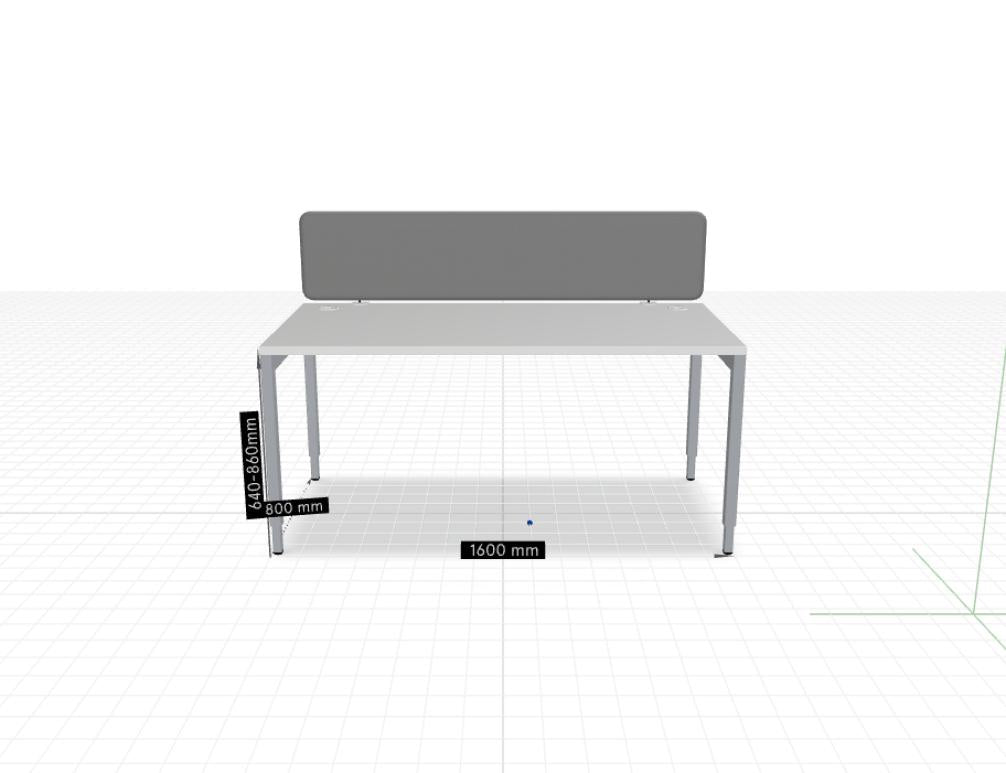 Ogi Y BOY04R - Schreibtisch mit manueller Höhenverstellung in  präsentiert im Onlineshop von KAQTU Design AG. Schreibtisch ist von Mdd