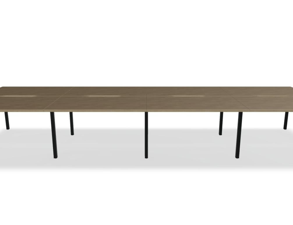 Ogi Y Bench BOY32E4 - Doppelschreibtisch in Honigeiche präsentiert im Onlineshop von KAQTU Design AG. Schreibtisch ist von Mdd