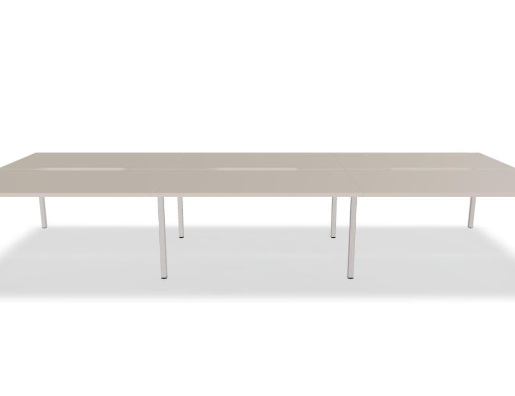 Ogi Y Bench BOY33E3 - Doppelschreibtisch in Honigeiche präsentiert im Onlineshop von KAQTU Design AG. Schreibtisch ist von Mdd