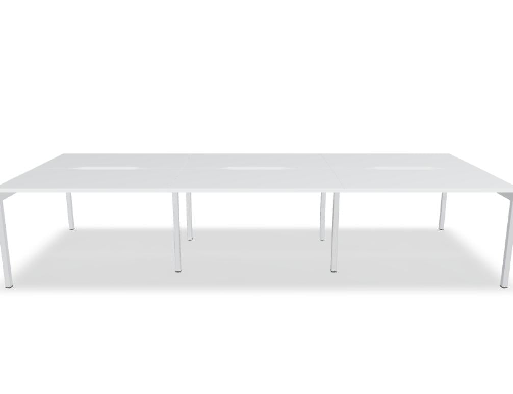 Ogi Y Bench BOY42E3 - Doppelschreibtisch in Honigeiche präsentiert im Onlineshop von KAQTU Design AG. Schreibtisch ist von Mdd