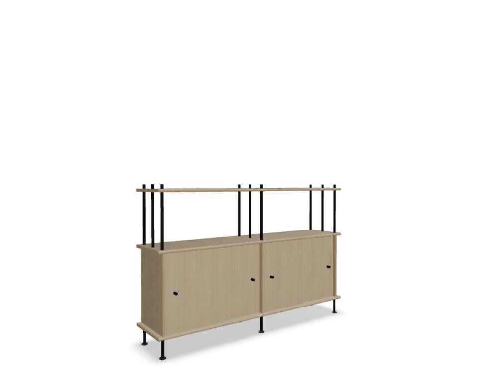 Bava BV16P11 - Holz-Halbregal in Eiche Natur präsentiert im Onlineshop von KAQTU Design AG. Standregal ist von Tamo
