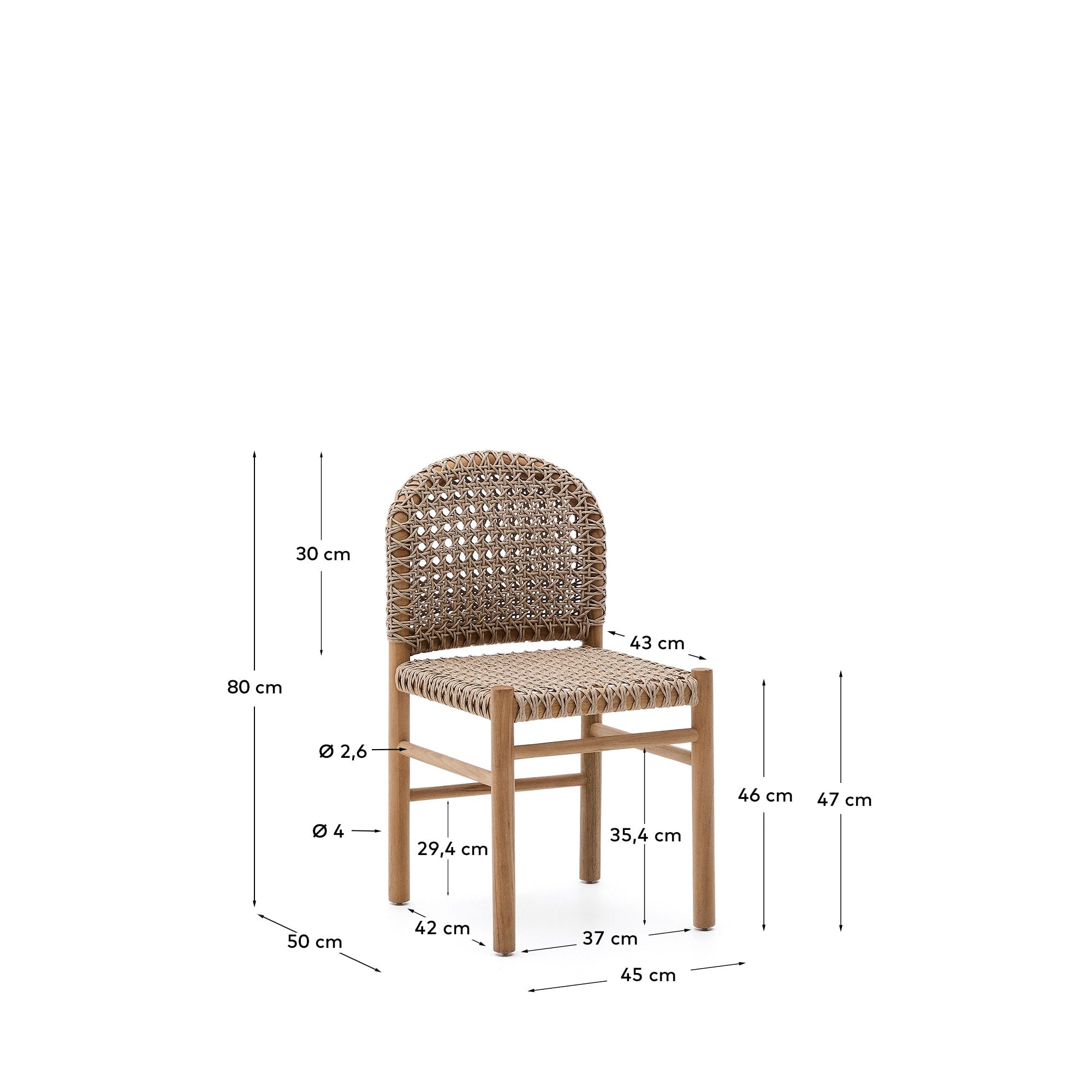 Der Tavira Outdoor-Stuhl aus Teakholz von Kave Home bietet stilvolles Design, Langlebigkeit und Komfort für Ihren Außenbereich.