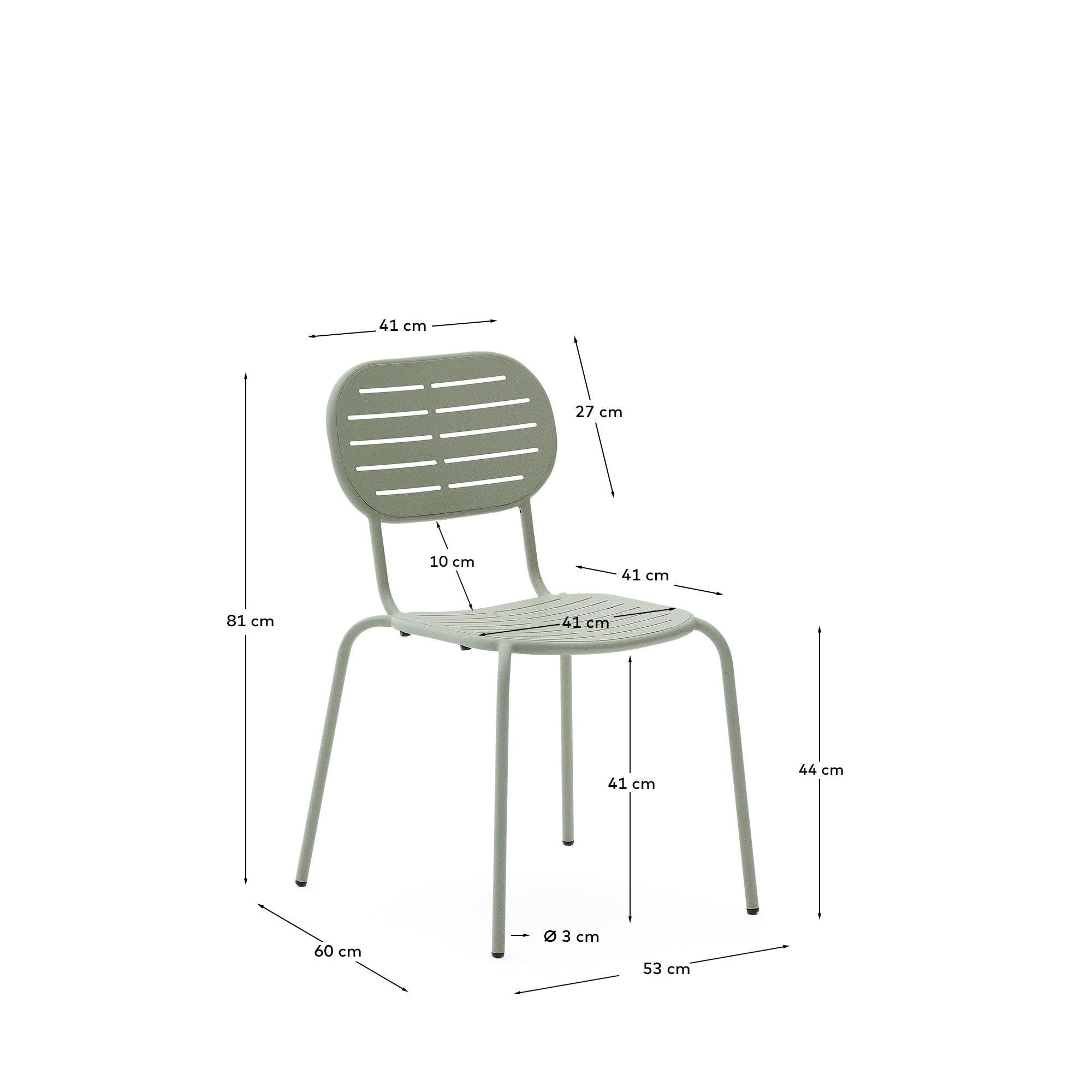Entdecken Sie den eleganten, ergonomischen Outdoor-Stuhl Brai in Türkis von Kave Home. Wetterfest, platzsparend und perfekt für jeden Außenbereich.