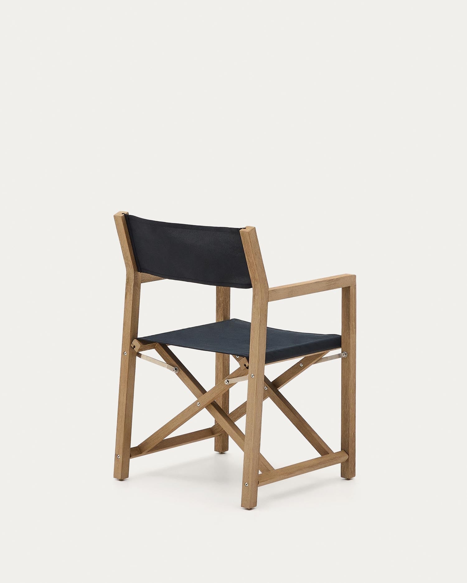 Outdoor-Klappstuhl Vilara in Schwarz aus massivem Akazienholz FSC 100% in Schwarz präsentiert im Onlineshop von KAQTU Design AG. Gartenstuhl ist von Kave Home