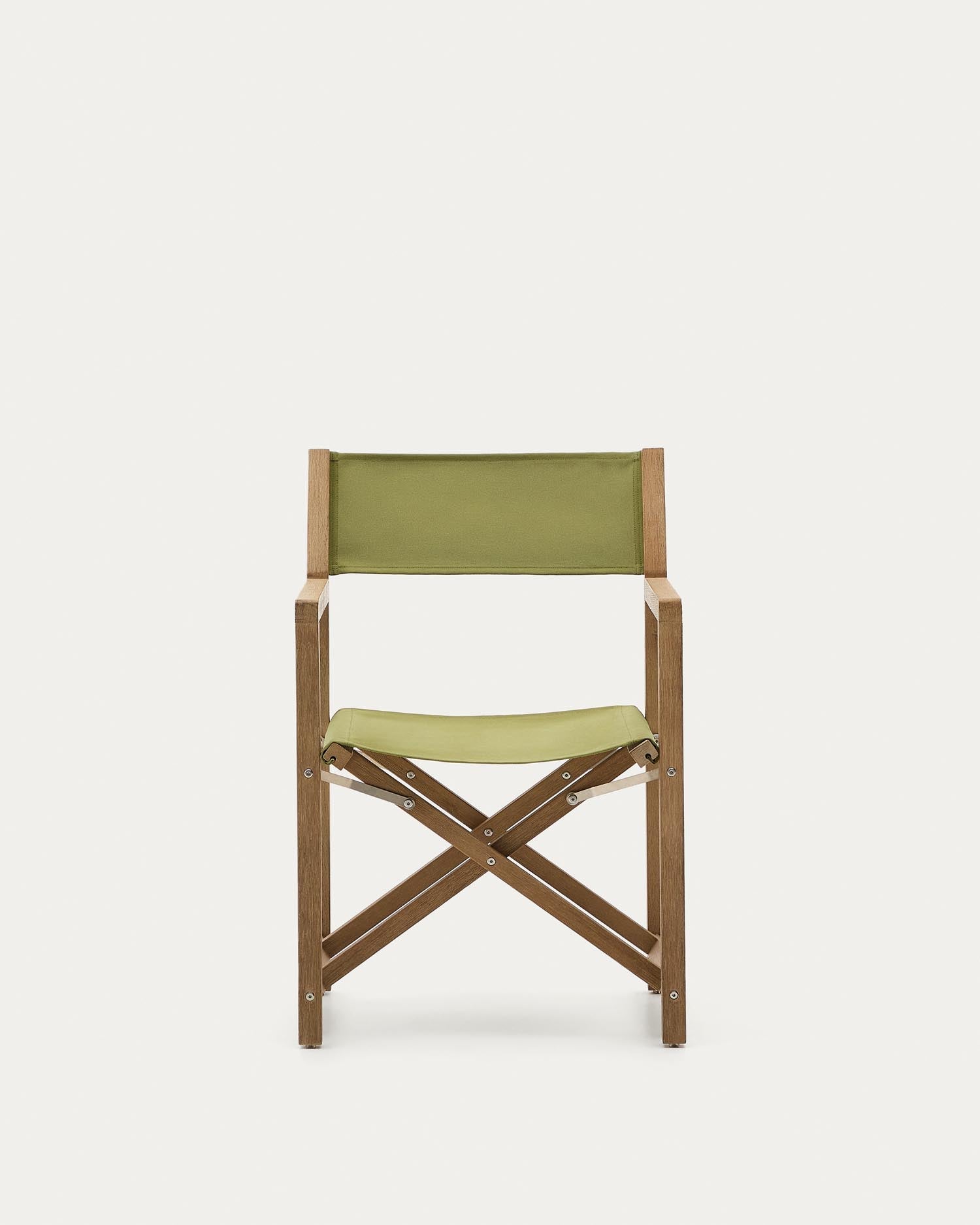 Outdoor-Klappstuhl Vilara in Grün aus massivem Akazienholz FSC 100% in Grün präsentiert im Onlineshop von KAQTU Design AG. Gartenstuhl ist von Kave Home