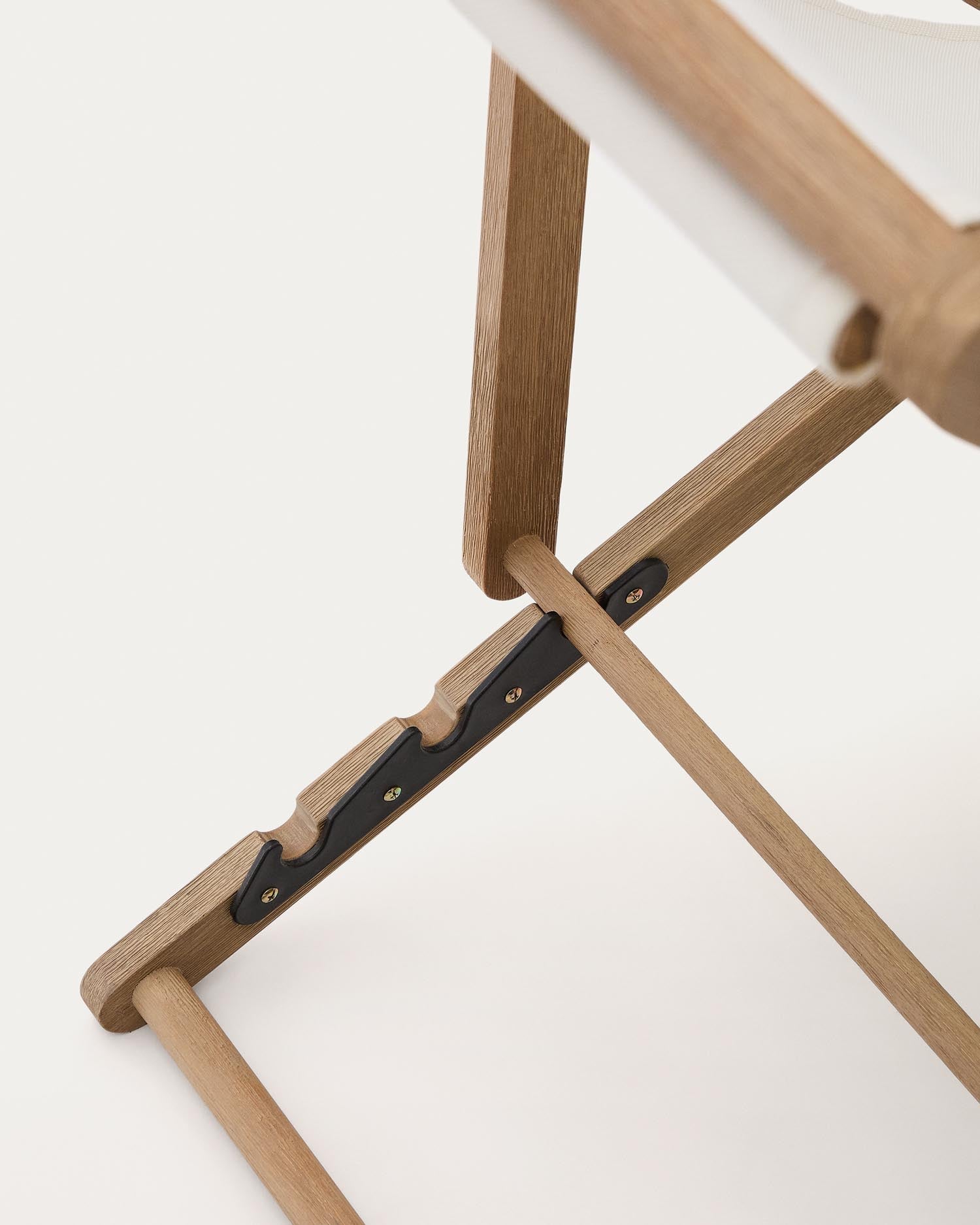 Klappbarer Outdoor-Liegestuhl Vilara in Weiß aus massivem Akazienholz FSC 100% in Weiss präsentiert im Onlineshop von KAQTU Design AG. Liegestuhl ist von Kave Home