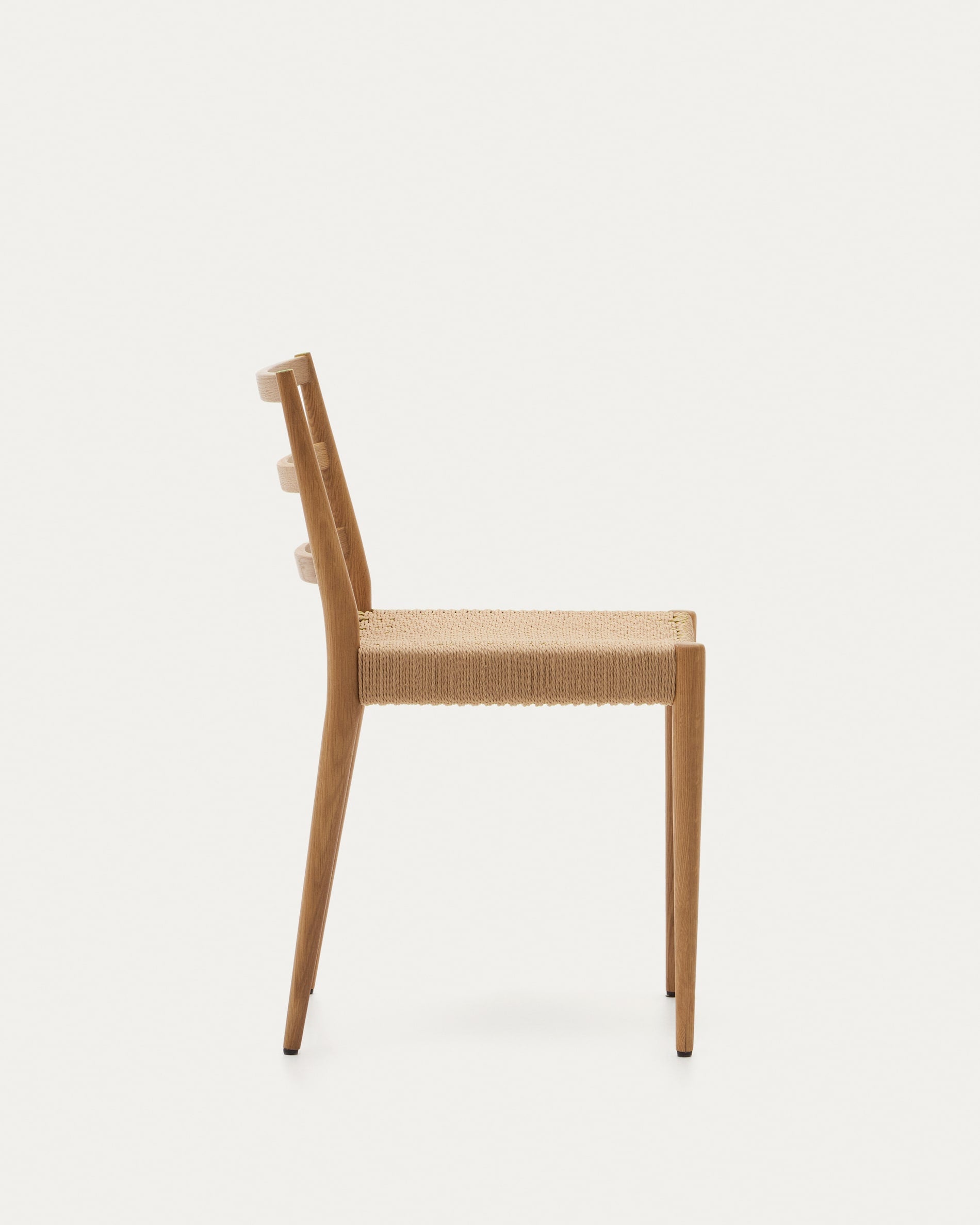 Analy Stuhl: Massives Eichenholz, Seilsitz, FSC-zertifiziert, elegant.