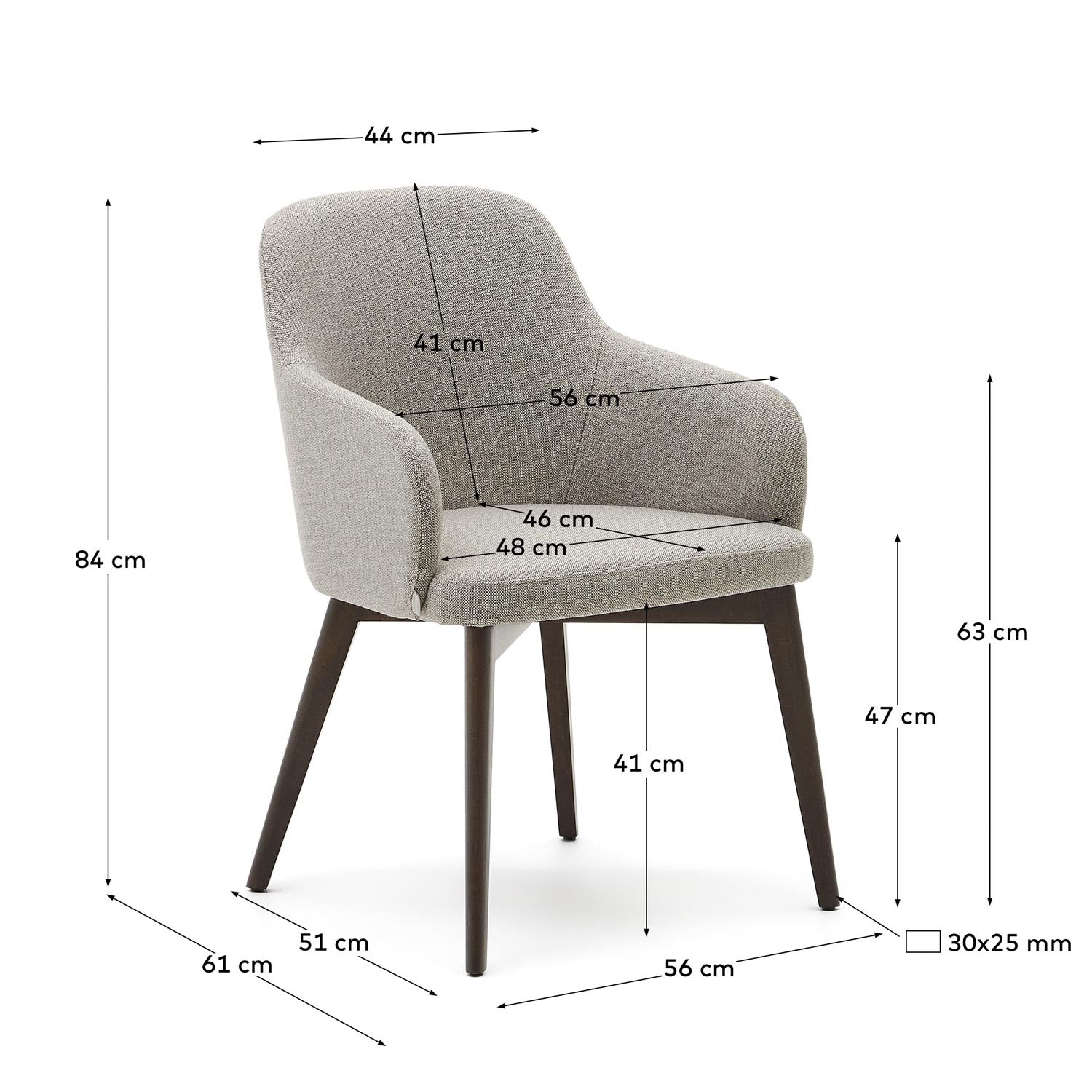 Entdecken Sie den Nelida Stuhl: Stilvolles Design aus brauner Chenille und robustem Buchenholz mit Nussbaum-Finish. Ideal für Ihr modernes Esszimmer!