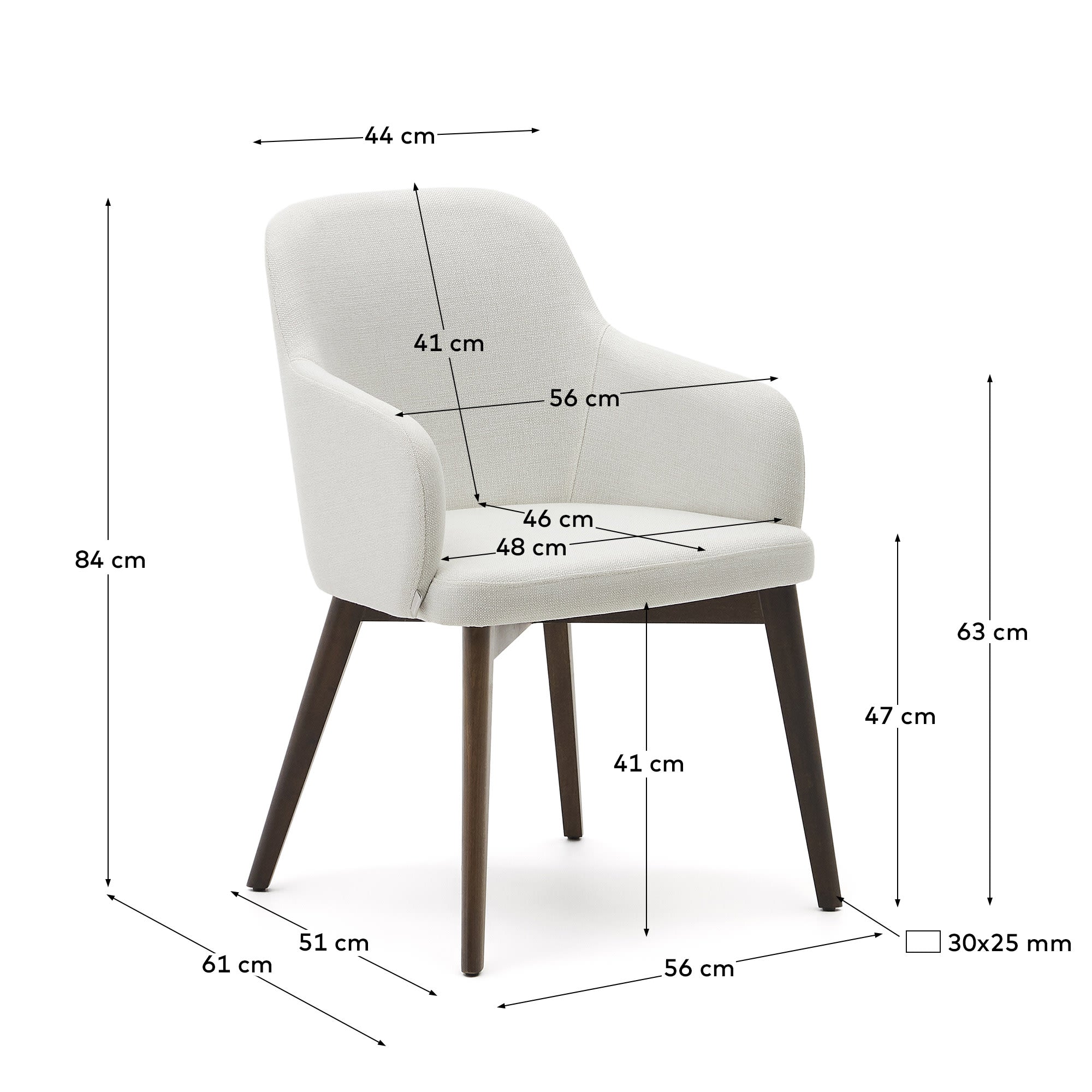 Der Nelida Stuhl vereint Komfort und Stil mit beigem Chenille-Bezug und FSC-zertifiziertem Buchenholz. Perfekt für jedes Esszimmer.