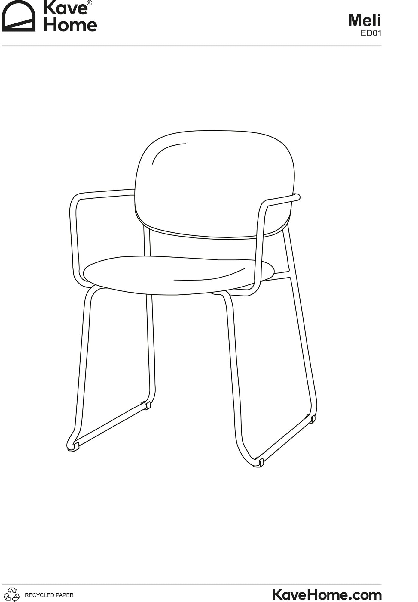 Stuhl Meli mit beiger Chenille und beigen Metallbeinen FSC Mix Credit in Beige präsentiert im Onlineshop von KAQTU Design AG. Stuhl ist von Kave Home