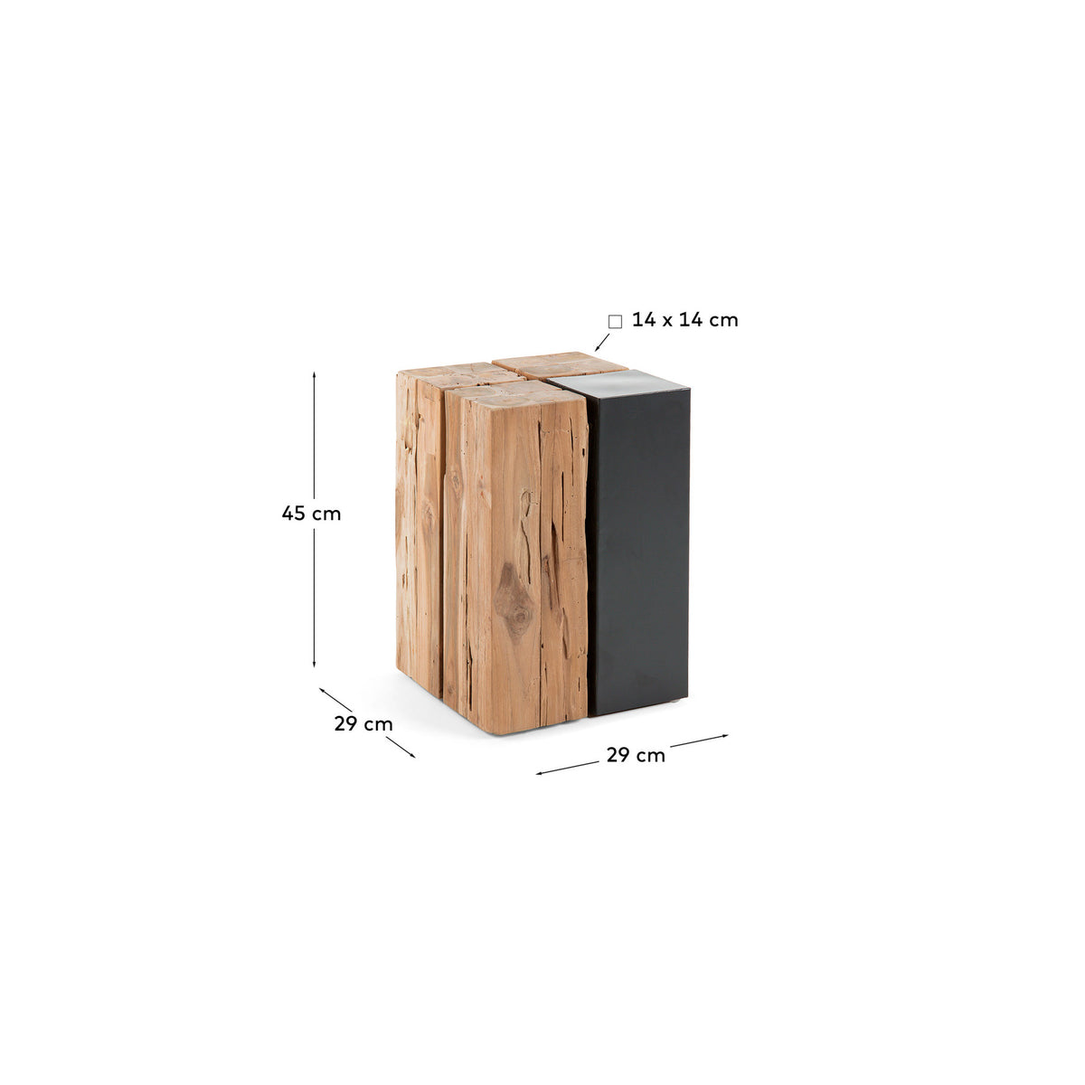 Kwango Beistelltisch 29 x 45 cm in Natur, Schwarz präsentiert im Onlineshop von KAQTU Design AG. Beistelltisch ist von Kave Home