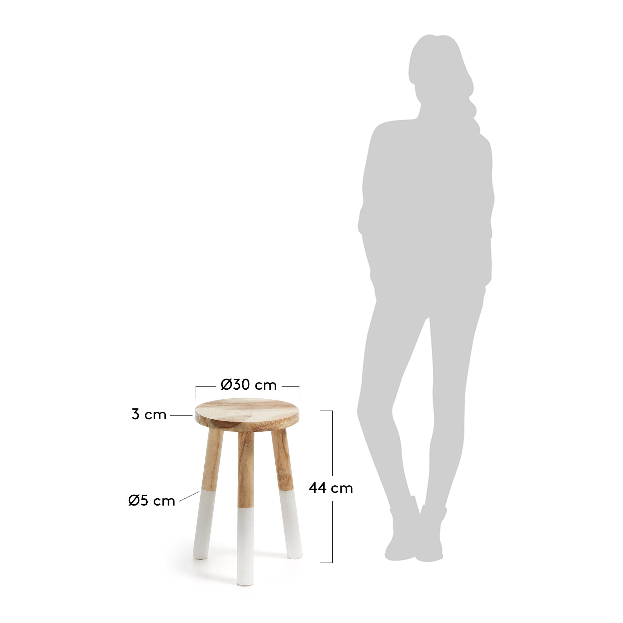 Der Brocsy Hocker von Kave Home vereint zeitloses Design und nachhaltige Materialien. Aus robustem Mungurholz gefertigt, bringt er natürliche Eleganz in Ihr Zuhause.