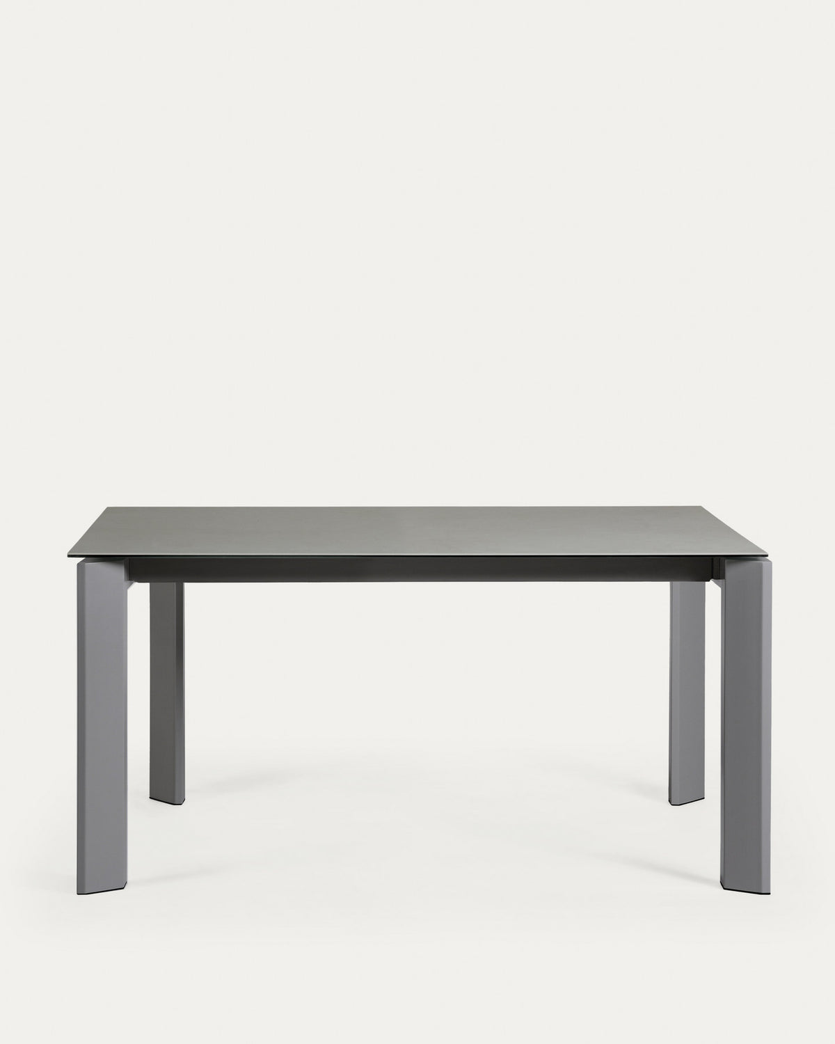 Axis Ausziehtisch Feinsteinzeug mit Hydra Plomo Finish Beine in Anthrazit 160 (220) cm in Grau, Schwarz präsentiert im Onlineshop von KAQTU Design AG. Esstisch ist von Kave Home