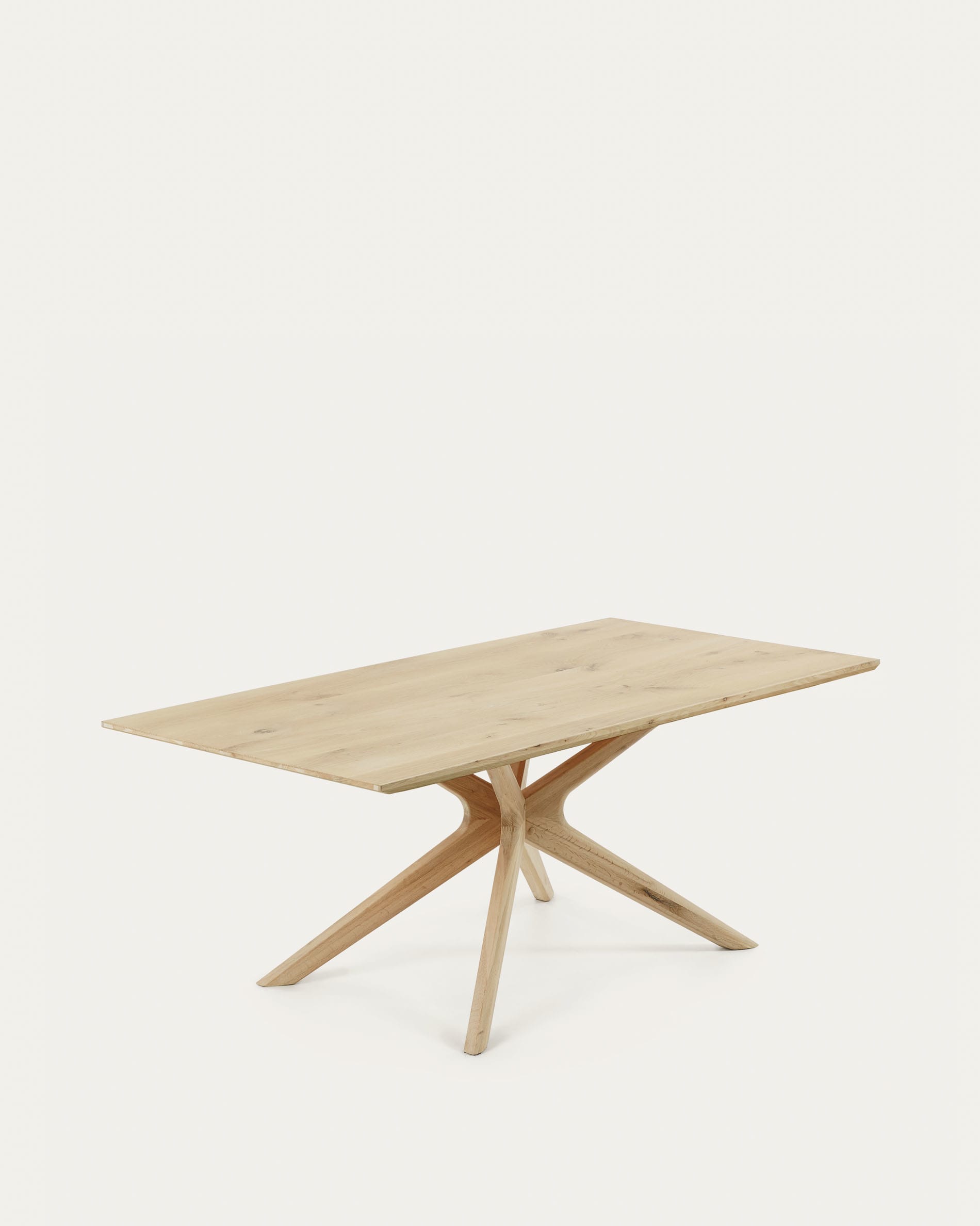 3D-Modell: Eleganter Armande Tisch, Eichenfurnier, 200x100 cm, aufhellendes Finish, stilvoll und nachhaltig.