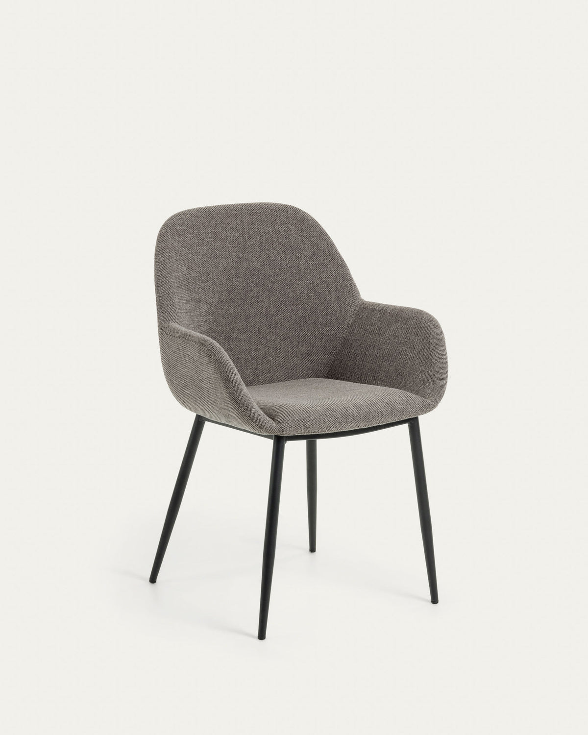 Konna Stuhl hellgrau FR in Grau, Schwarz präsentiert im Onlineshop von KAQTU Design AG. Stuhl ist von Kave Home