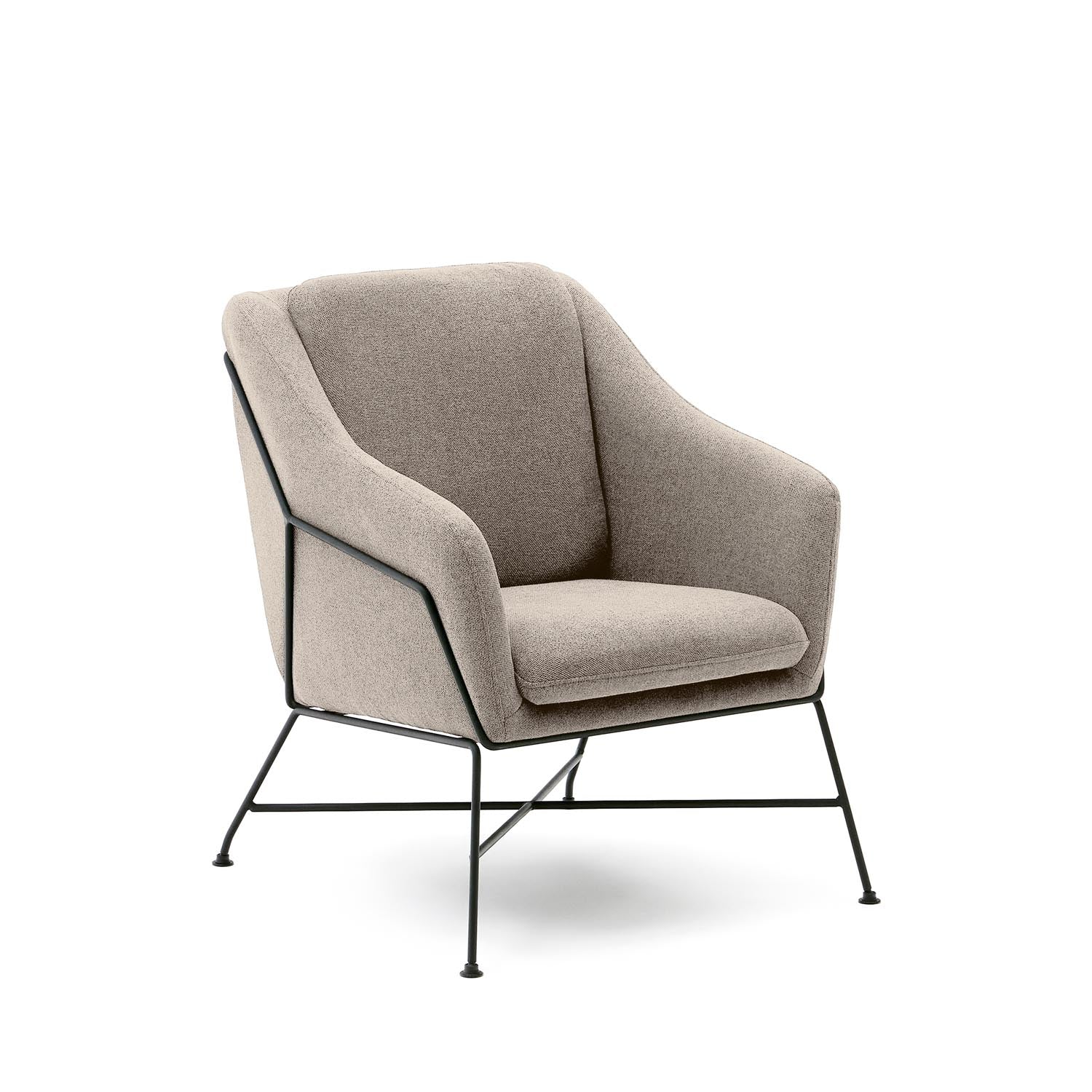 Entdecke den stilvollen Brida Sessel in Beige mit Stahlbeinen. Modernes Design, hoher Komfort und nachhaltige Materialien für dein Zuhause.