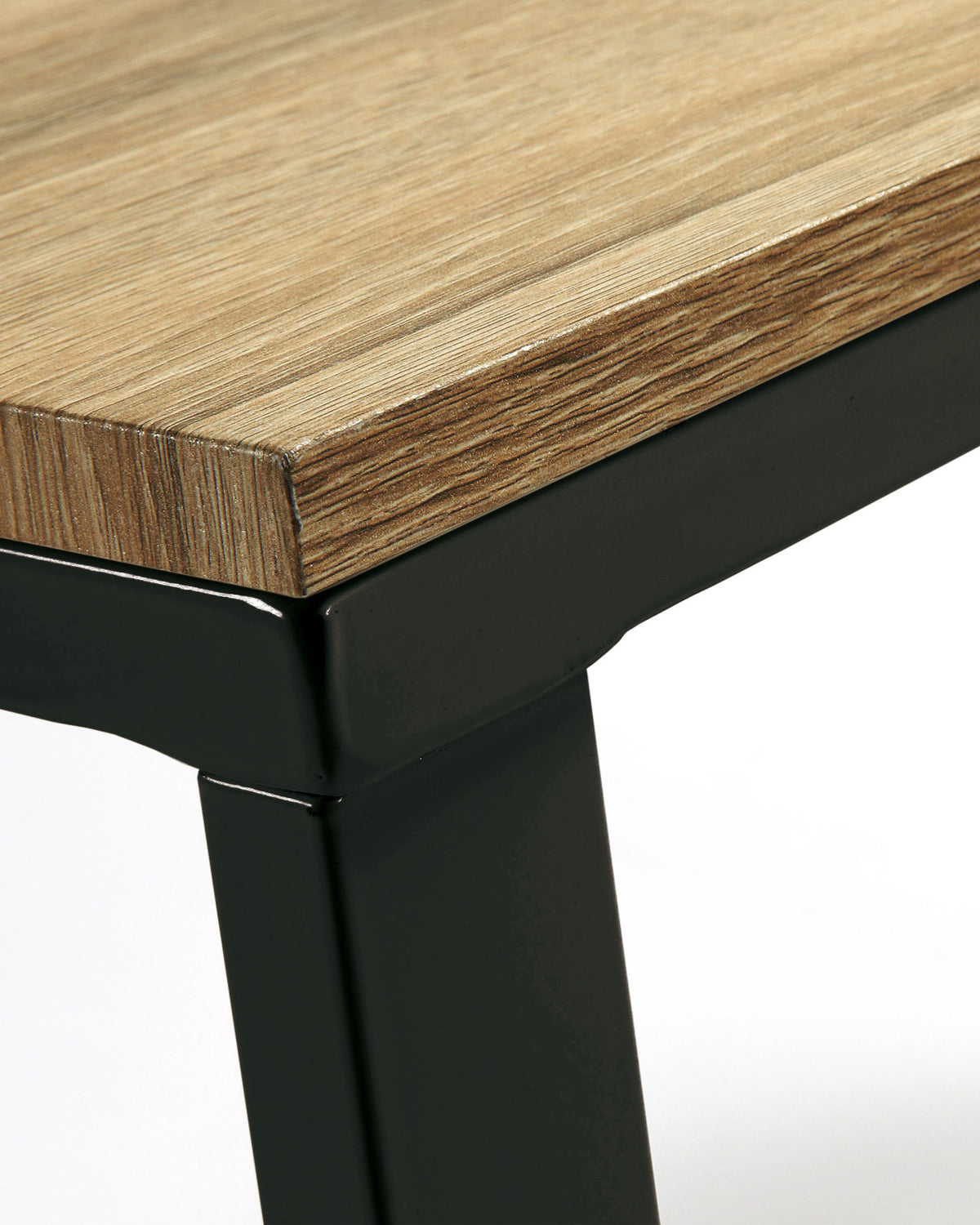 Talbot Schreibtisch MDF Finish in Natur und Stahlbeine mit schwarzem Finish 120 x 60 cm in Natur, Schwarz präsentiert im Onlineshop von KAQTU Design AG. Schreibtisch ist von Kave Home
