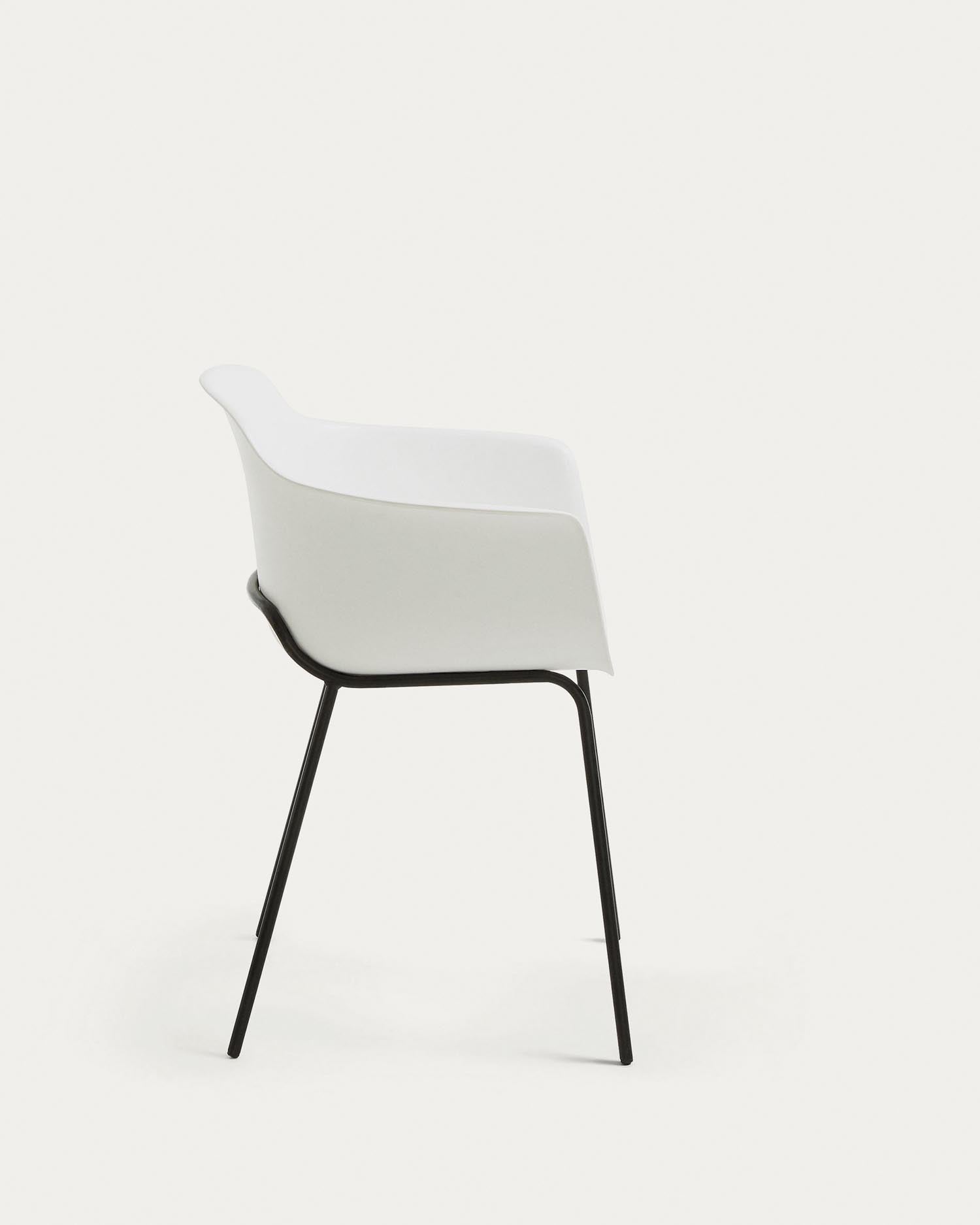 Khasumi Stuhl weiß in Weiss präsentiert im Onlineshop von KAQTU Design AG. Stuhl ist von Kave Home