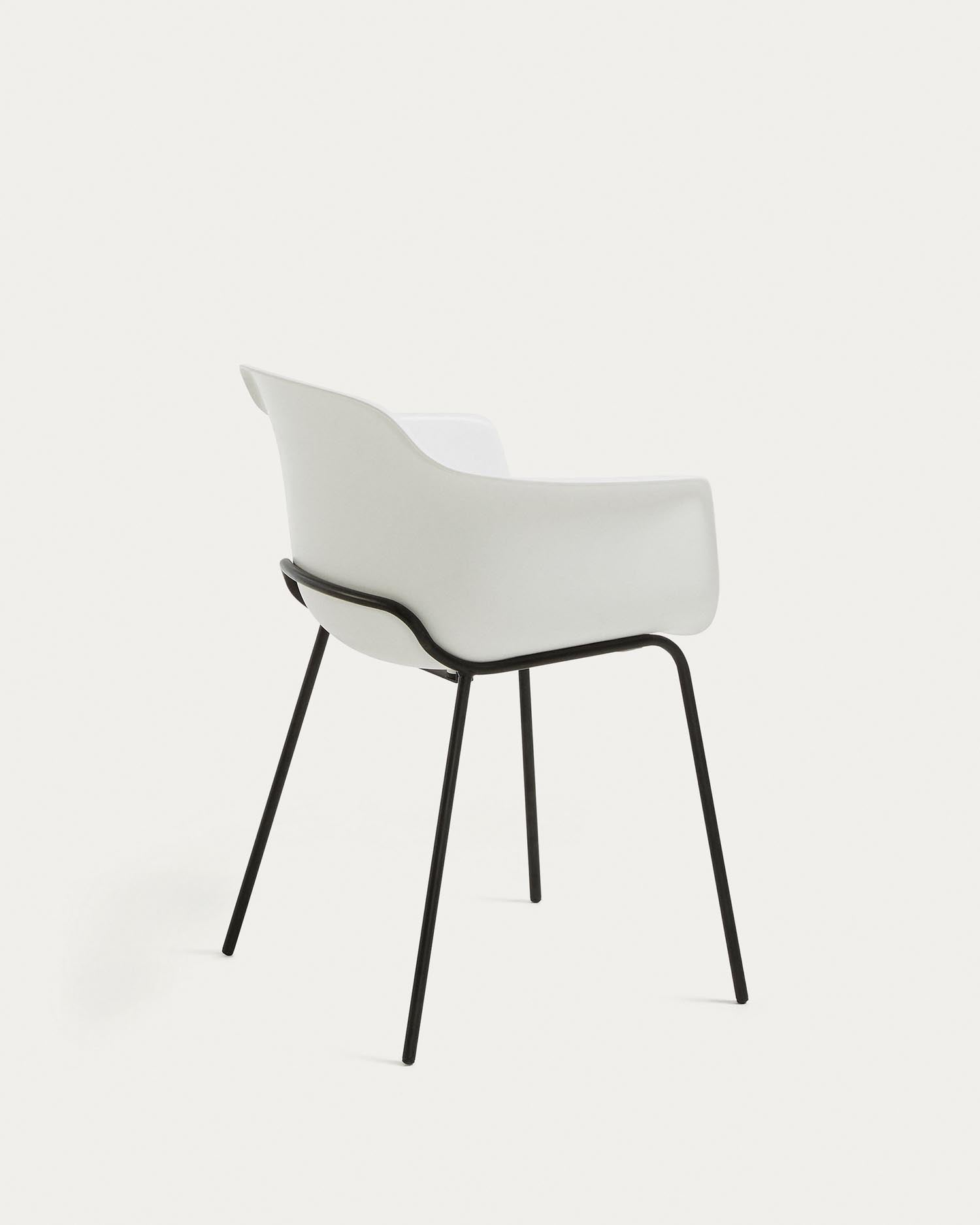 Khasumi Stuhl weiß in Weiss präsentiert im Onlineshop von KAQTU Design AG. Stuhl ist von Kave Home