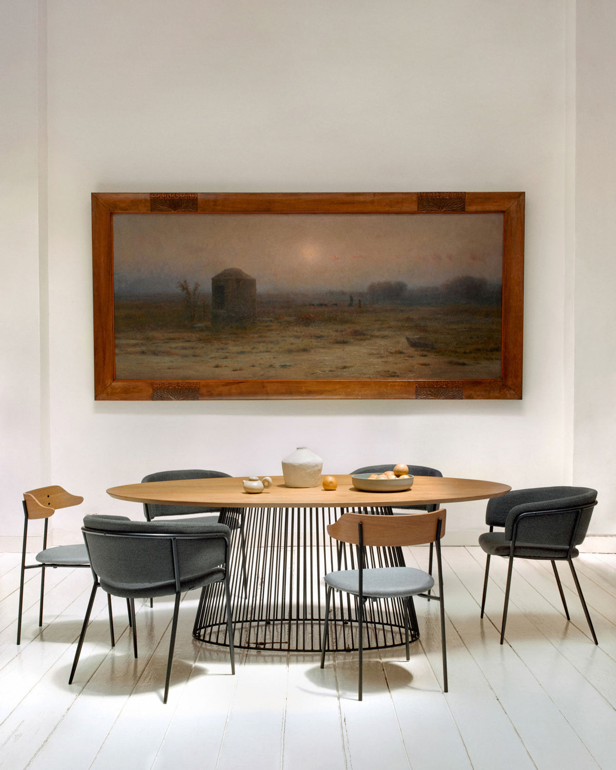 Leska Tisch 200 x 110 cm aus massivem Mangoholz und schwarzen Stahlbeinen in Natur, Schwarz präsentiert im Onlineshop von KAQTU Design AG. Esstisch ist von Kave Home