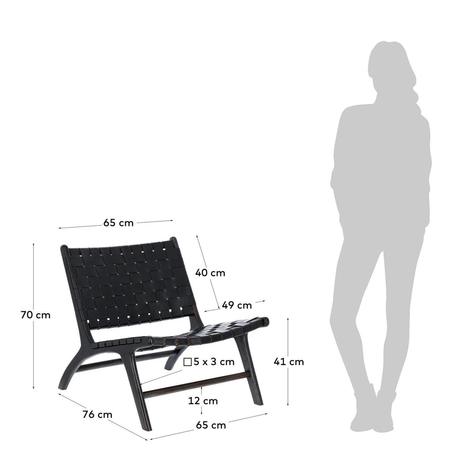 black Calixta armchair