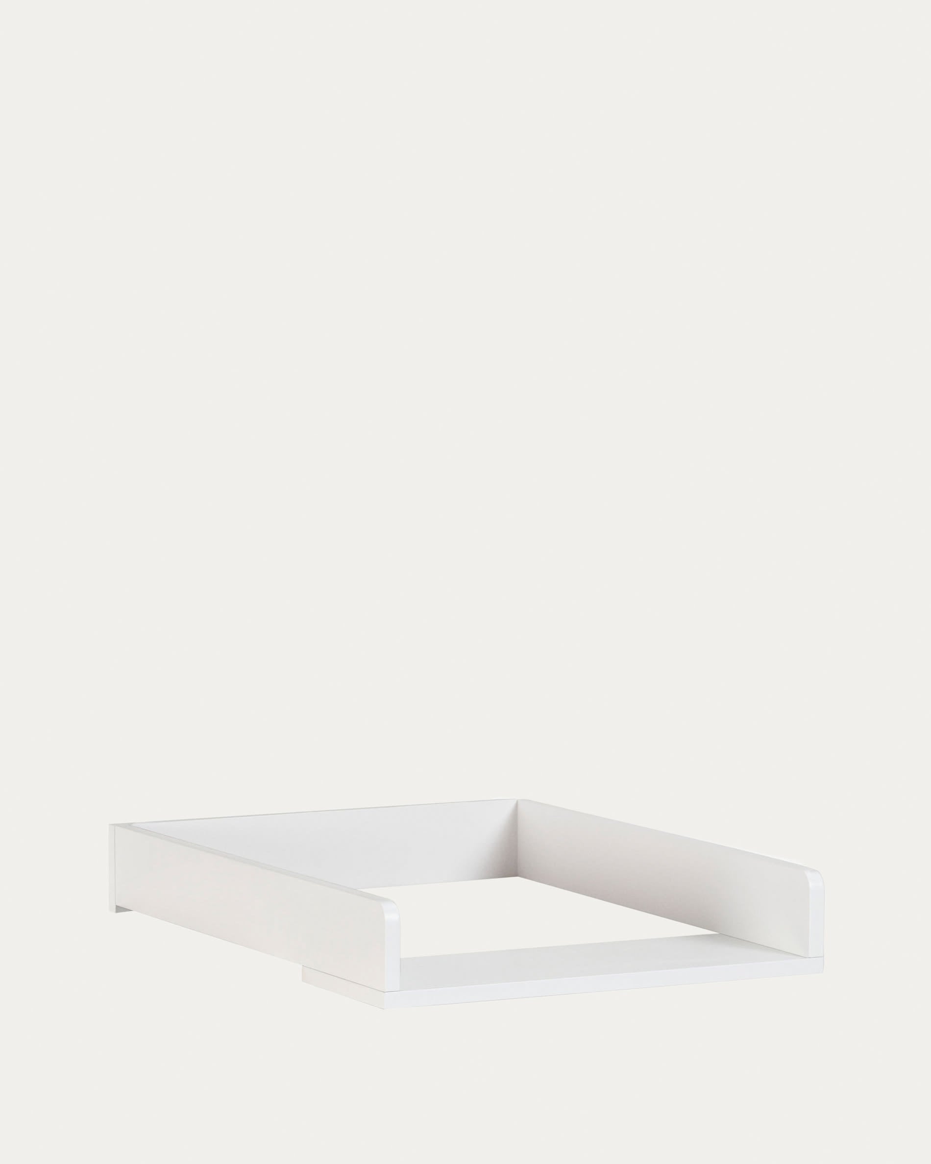 Eleganter, weisser MDF-Wickelaufsatz (72x55 cm) von Kave Home: robust, pflegeleicht, ideal für Nunila-Kommode.