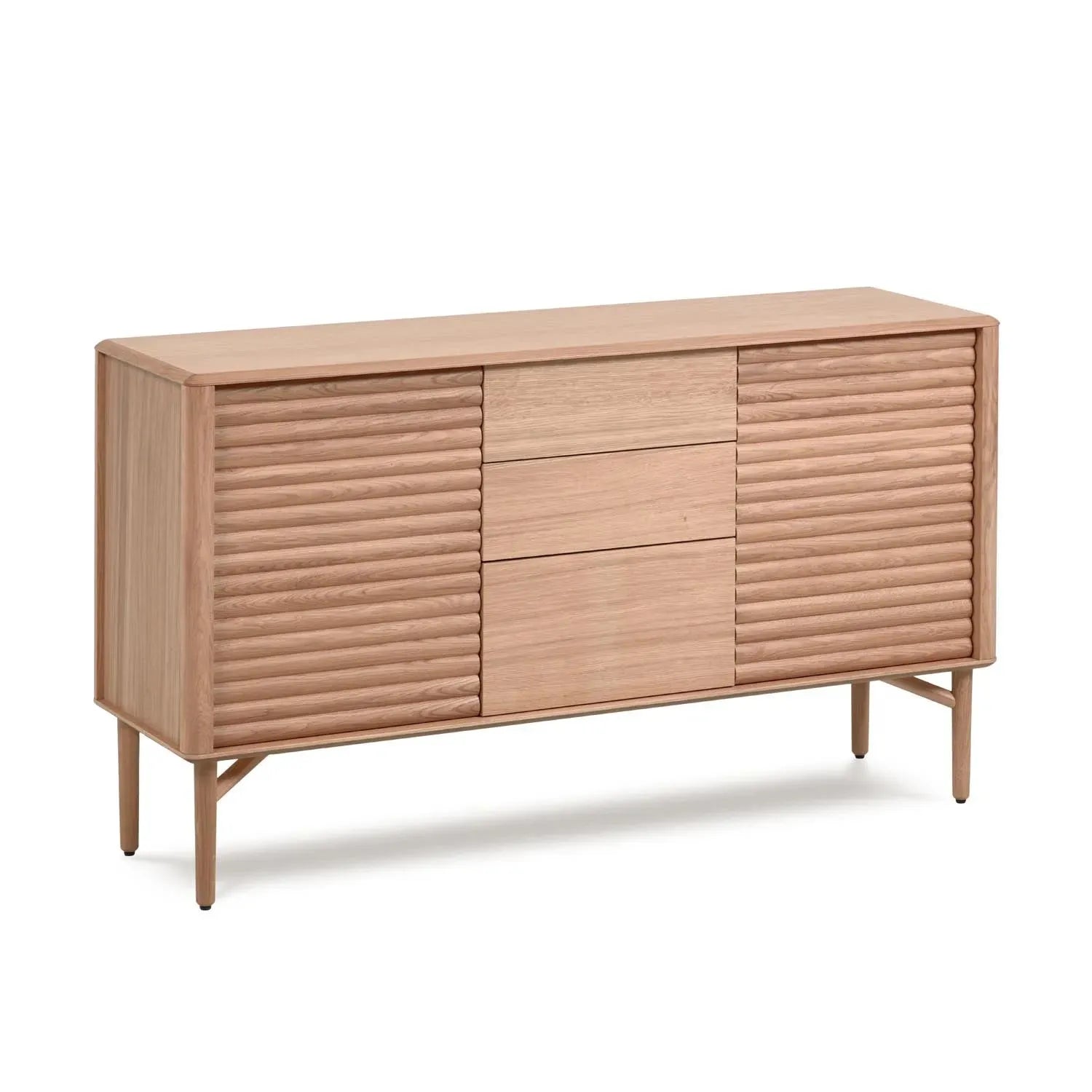 Lenon Sideboard: Eichenholz-Design mit 2 Türen, 3 Schubladen, 155x86 cm.