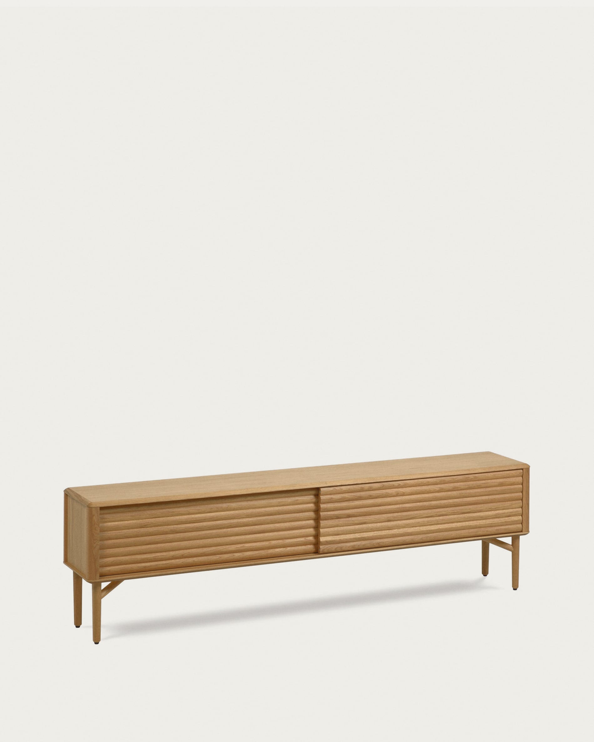 Stilvoller TV-Schrank aus Eiche, 200x57 cm, FSC-zertifiziert.