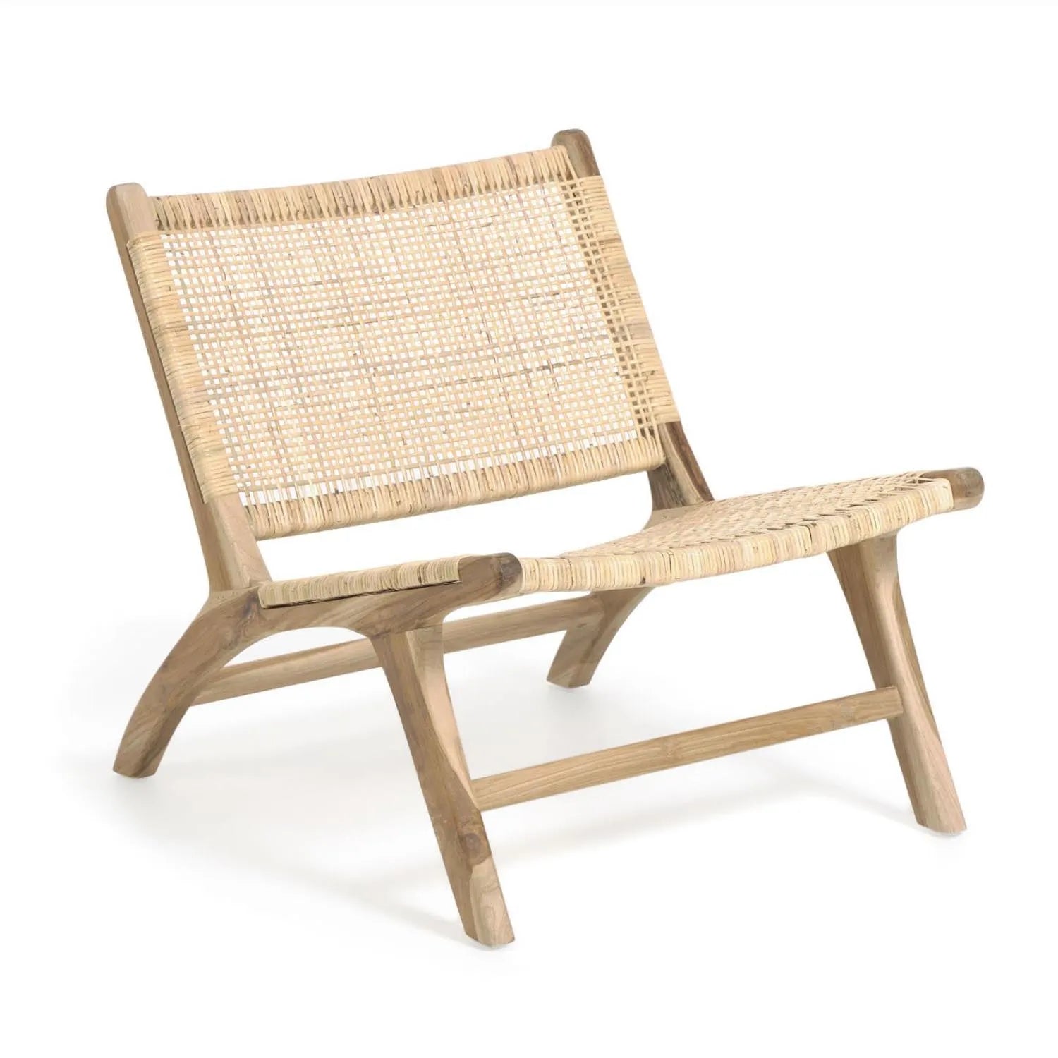 Beida Sessel aus massivem Teakholz in Natur präsentiert im Onlineshop von KAQTU Design AG. Sessel ist von Kave Home