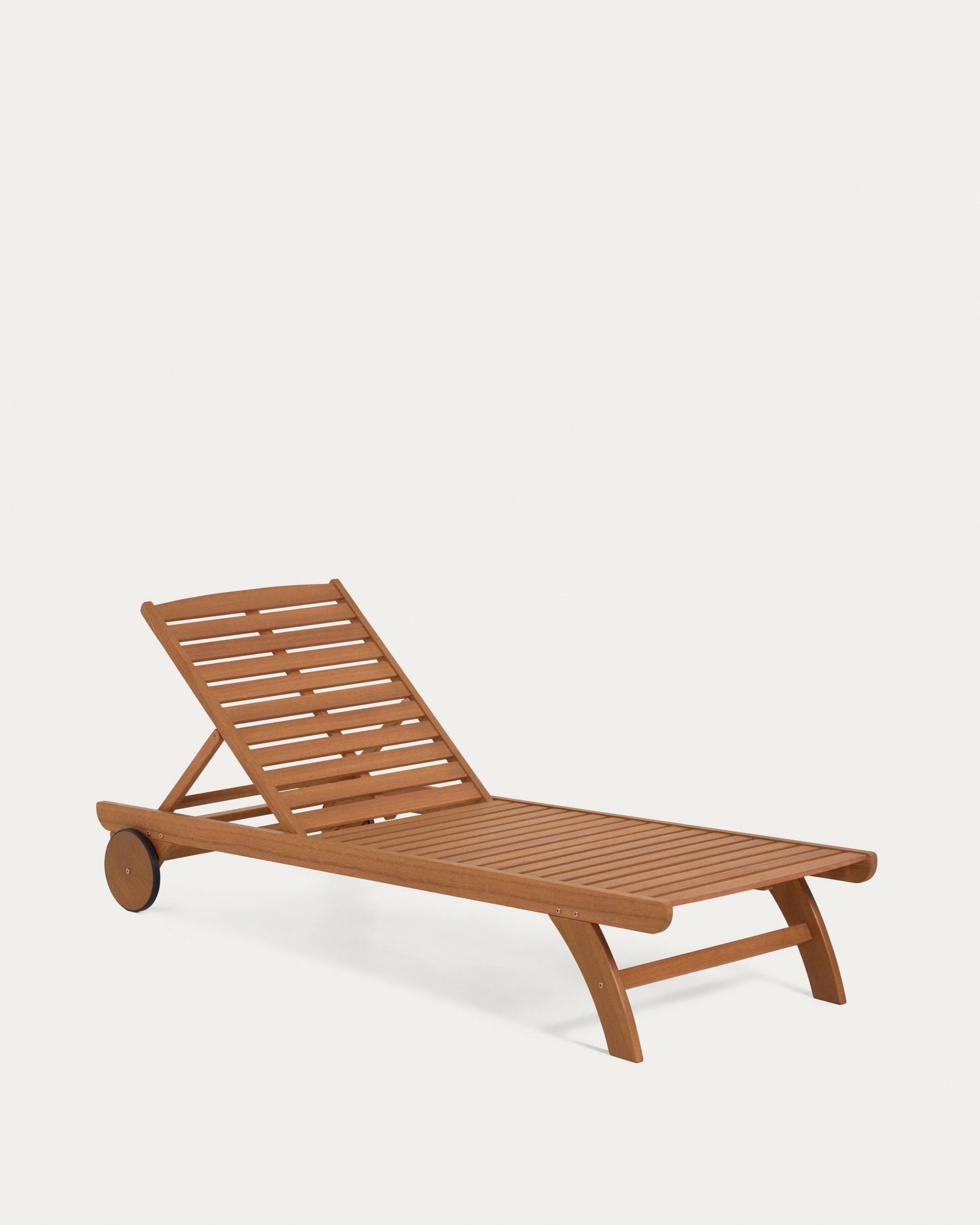 3D-Modell der Beila Sonnenliege aus FSC-zertifiziertem Eukalyptusholz, verstellbar und mobil, ideal für Garten und Terrasse.