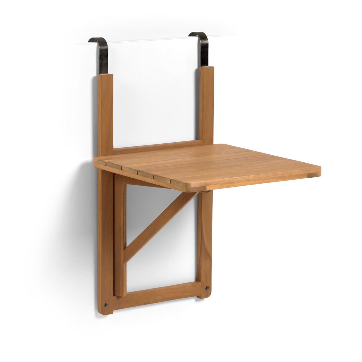 Amarilis Klapptisch für den Balkon aus massivem Akazienholz 40 x 42 cm FSC 100% in Natur, Braun präsentiert im Onlineshop von KAQTU Design AG. Sekretär ist von Kave Home