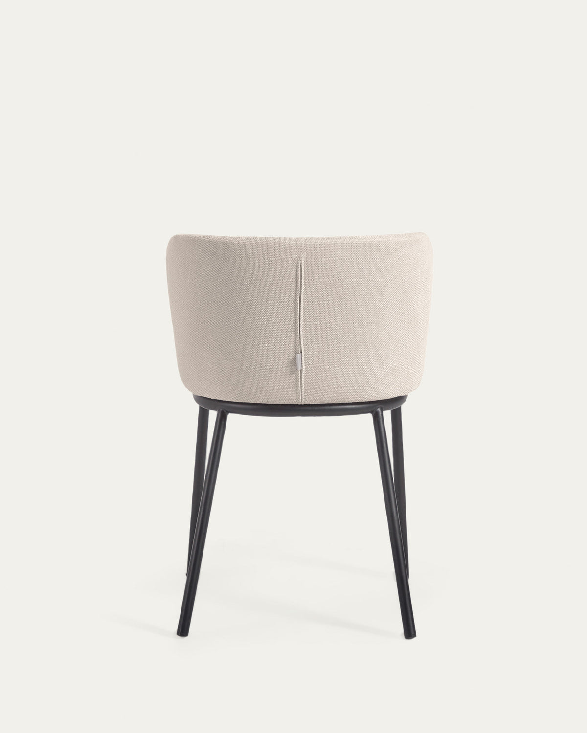 Ciselia Stuhl beiger Chenille und Stahlbeinen mit schwarzem Finish, FSC Mix Credit in Beige präsentiert im Onlineshop von KAQTU Design AG. Stuhl ist von Kave Home