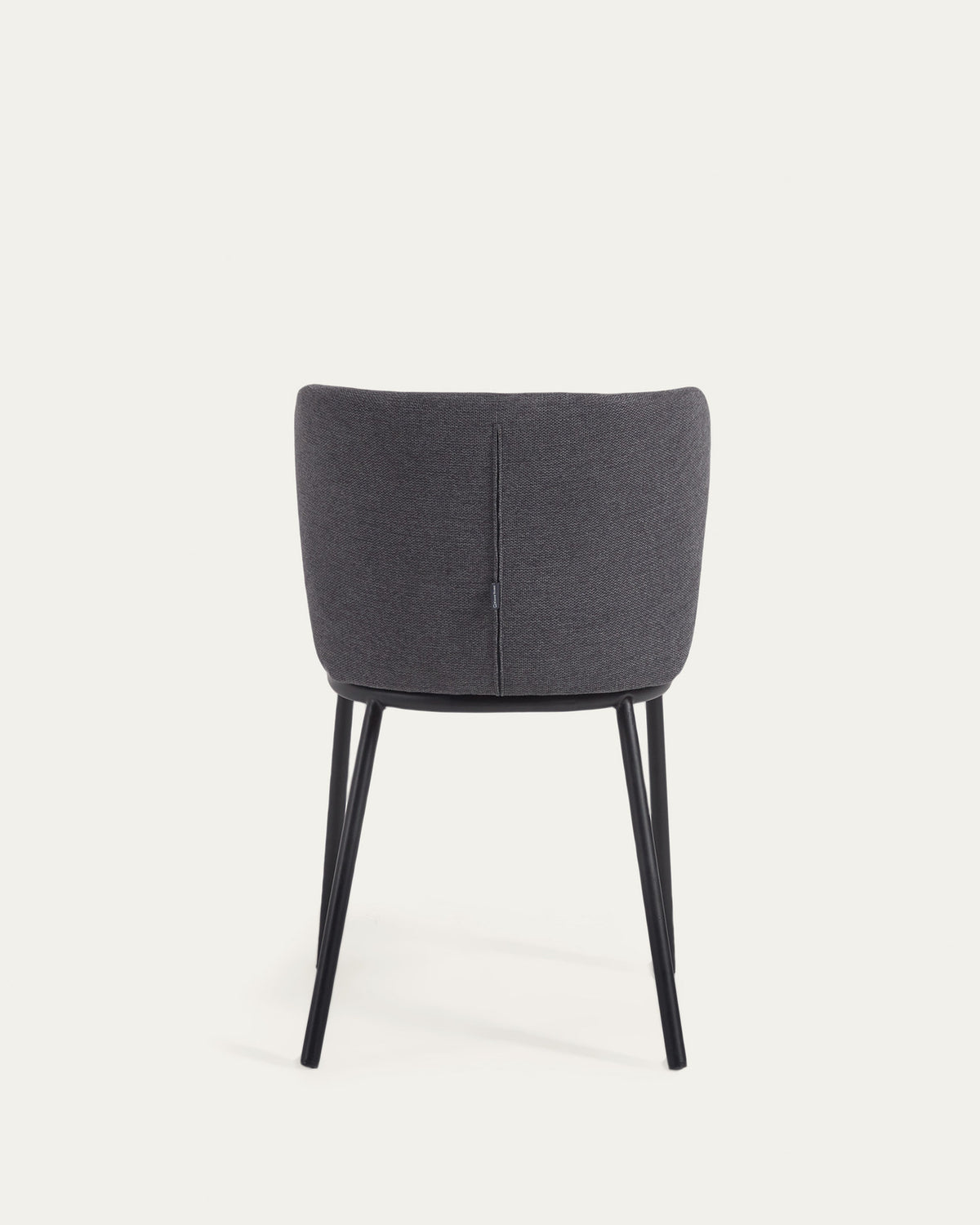 Ciselia Stuhl dunkelgrauer Chenille und Stahlbeinen mit schwarzem Finish, FSC Mix Credit in Grau präsentiert im Onlineshop von KAQTU Design AG. Stuhl ist von Kave Home