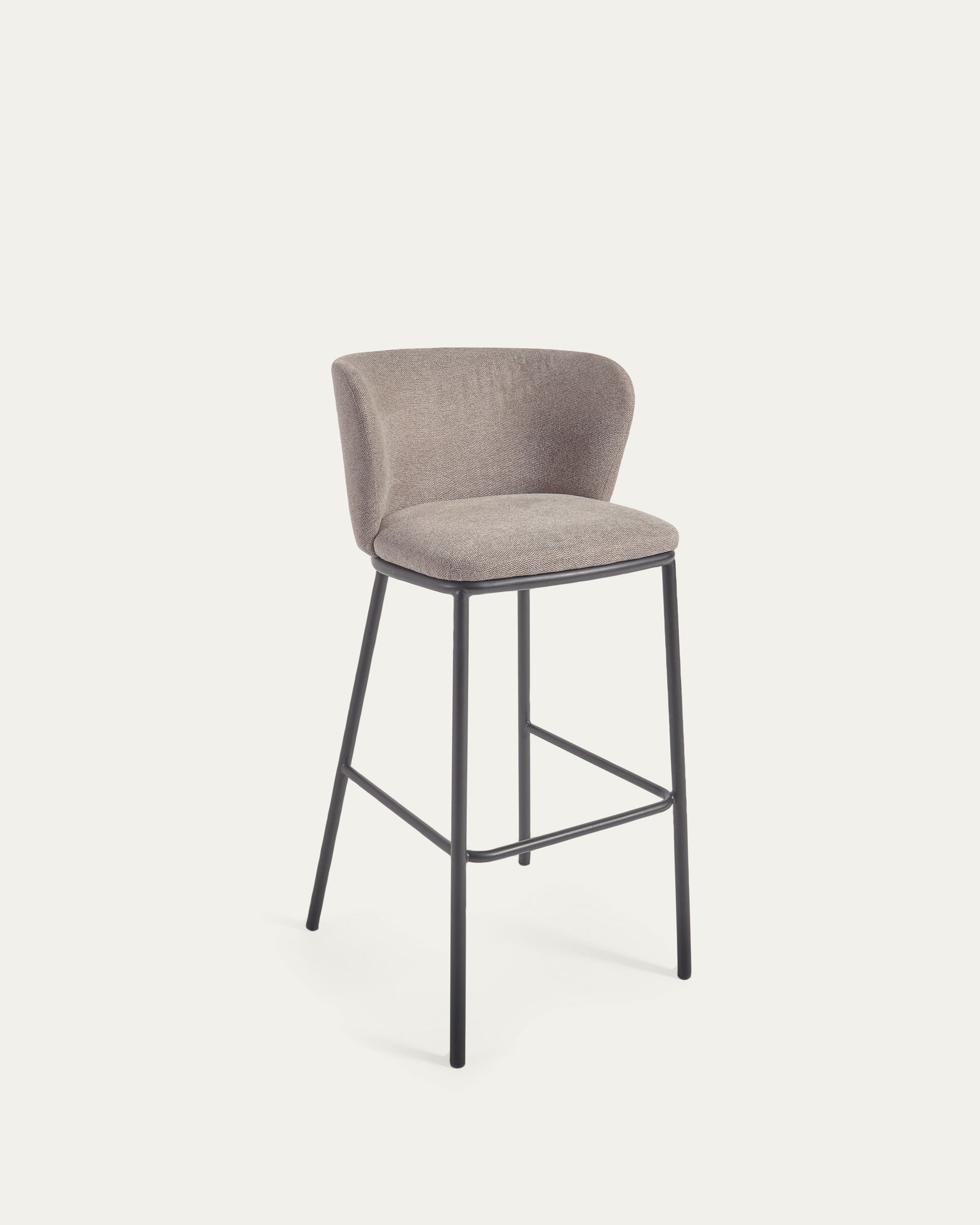 3D-Modell eines eleganten Ciselia Stuhls aus hellbraunem Chenille, 75 cm hoch, ideal für Esszimmer und Lounges.