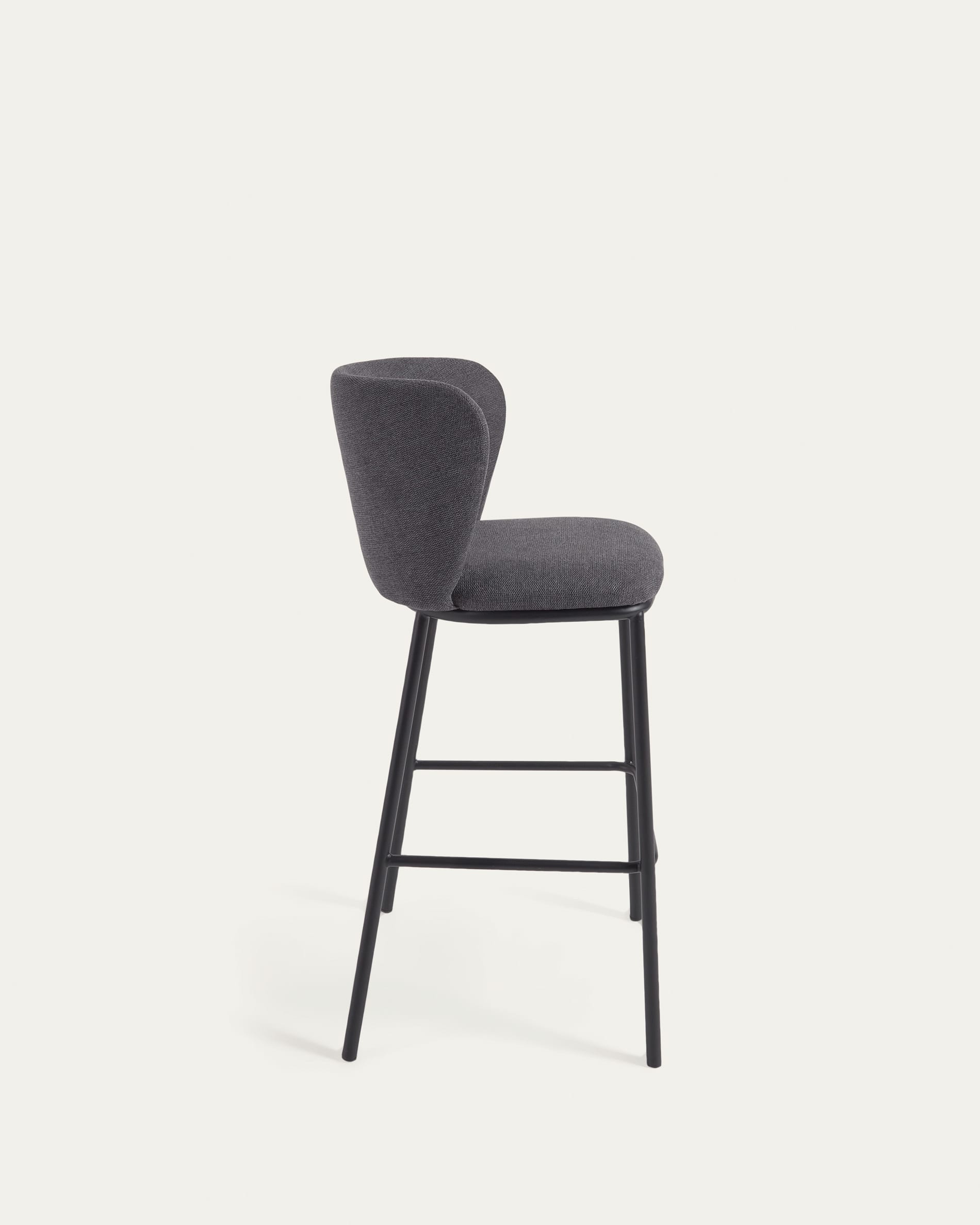 Ciselia Hocker 75 cm, dunkelgrau, Chenille, stilvoll von Kave Home.