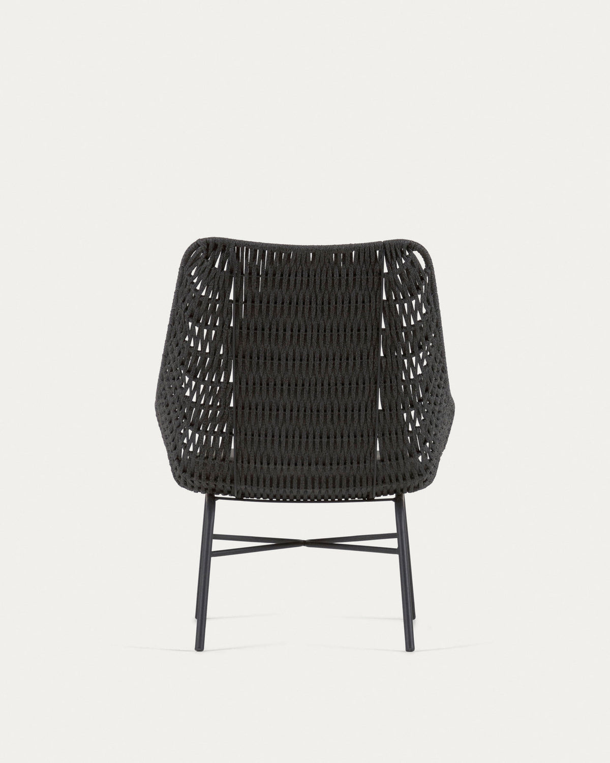 Abeli Seilsessel in Schwarz in Schwarz präsentiert im Onlineshop von KAQTU Design AG. Outdoor-Sessel ist von Kave Home