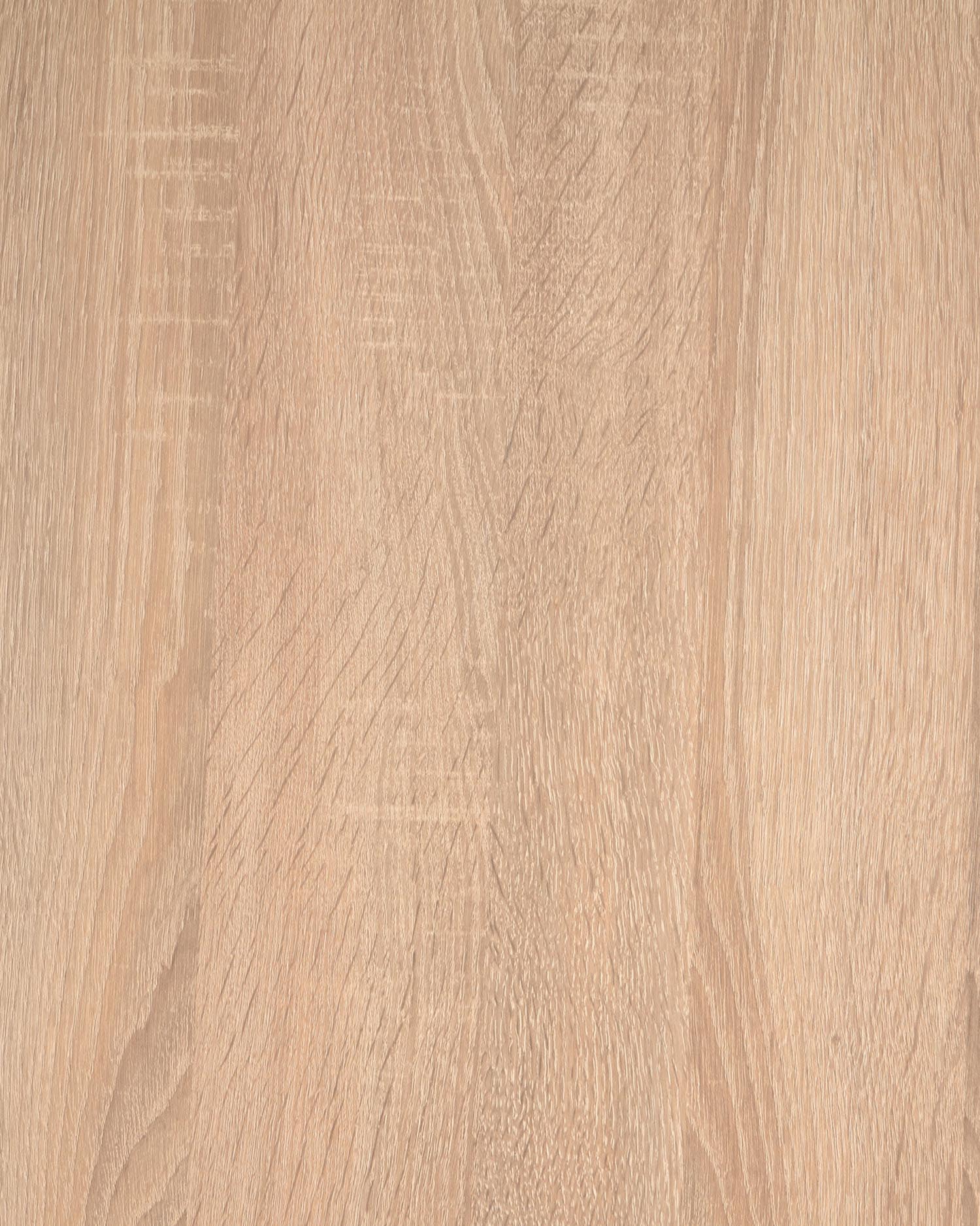Runder Tisch Argo Ø 120 cm, Melaminoberfläche in Naturholzoptik, Stahlbeine in Holzdesign, stilvoll und robust von Kave Home.