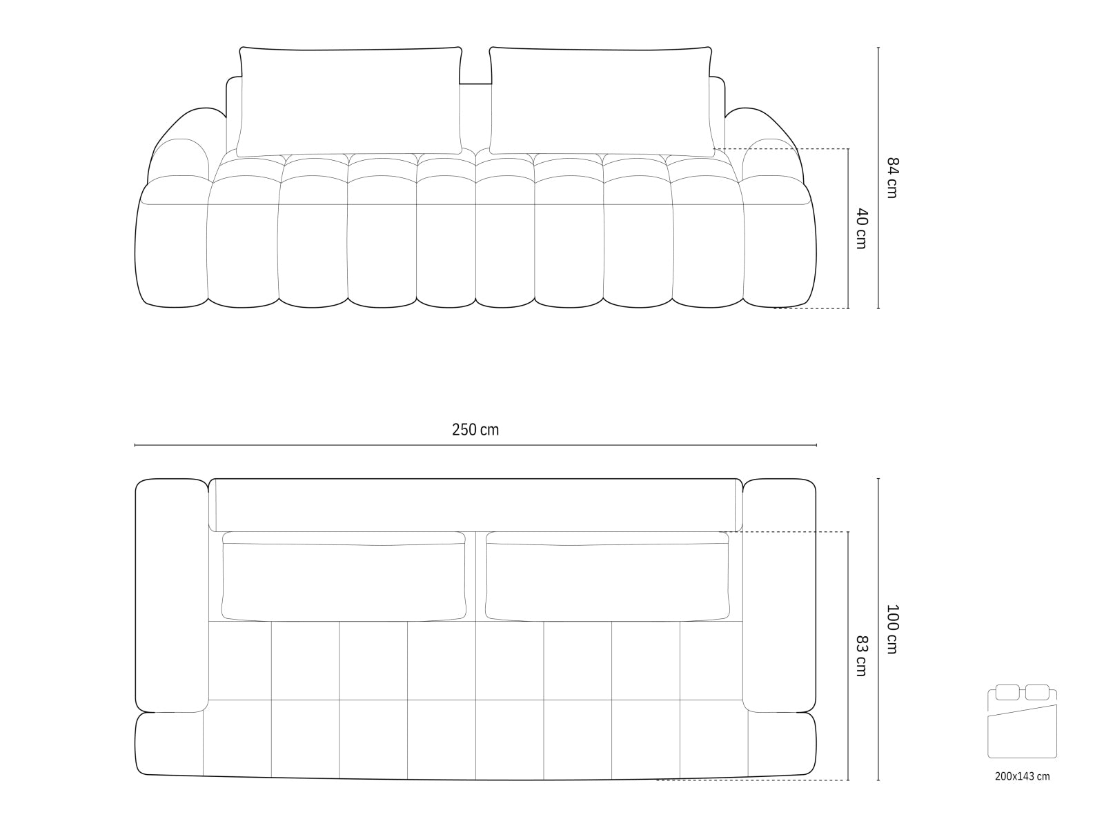Beige Linz Velour Sofa, 4-Sitzer mit praktischer Schlaffunktion und Stauraum, perfekt für stilvolle und funktionale Wohnräume.